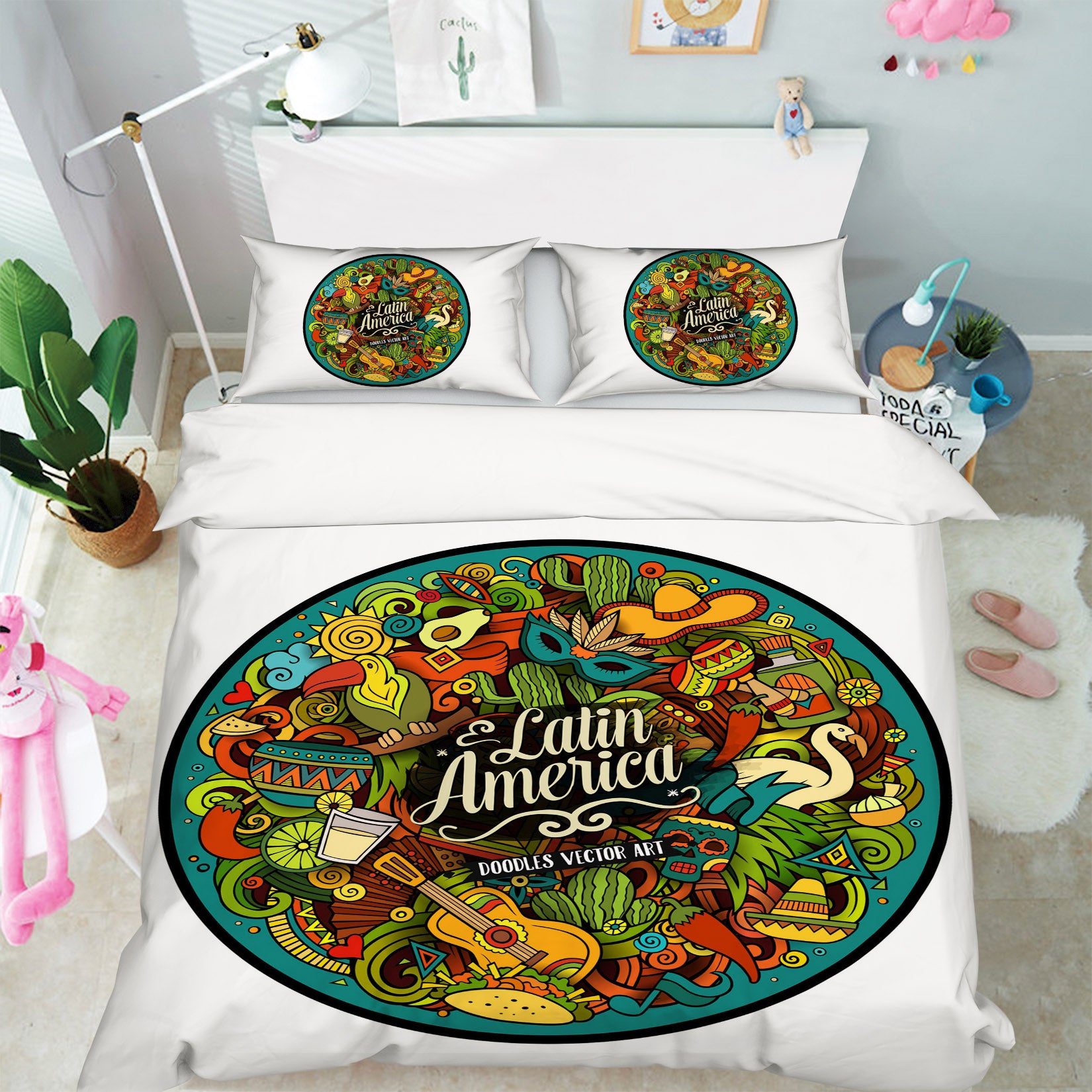 3D Plant Musical Instrument Pattern 67025 Bed Pillowcases Quilt