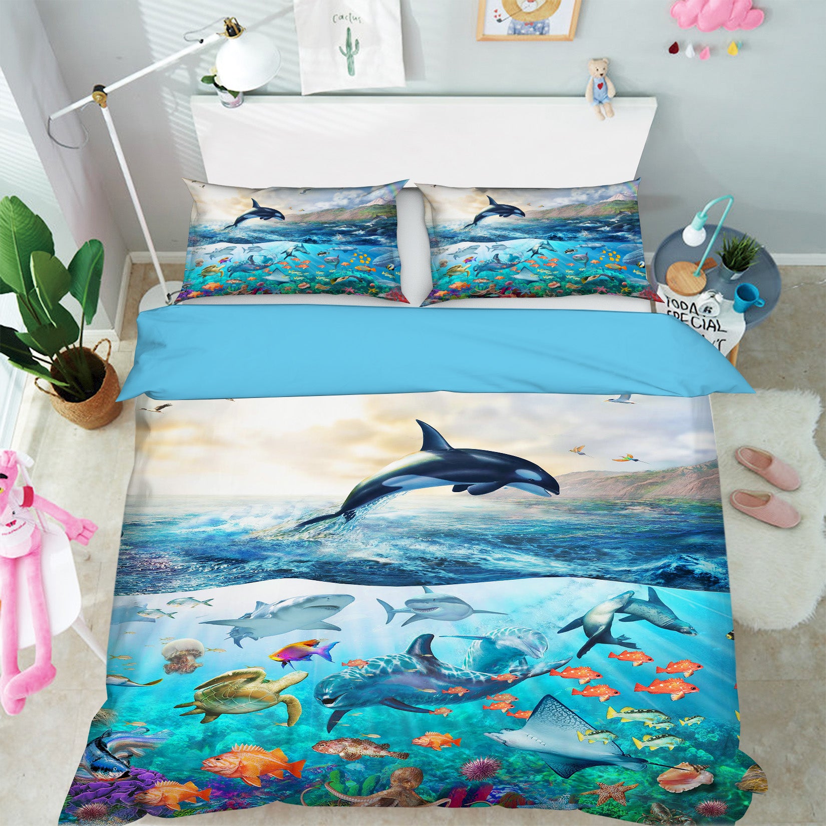 3D Ocean Panorama 2110 Adrian Chesterman Bedding Bed Pillowcases Quilt