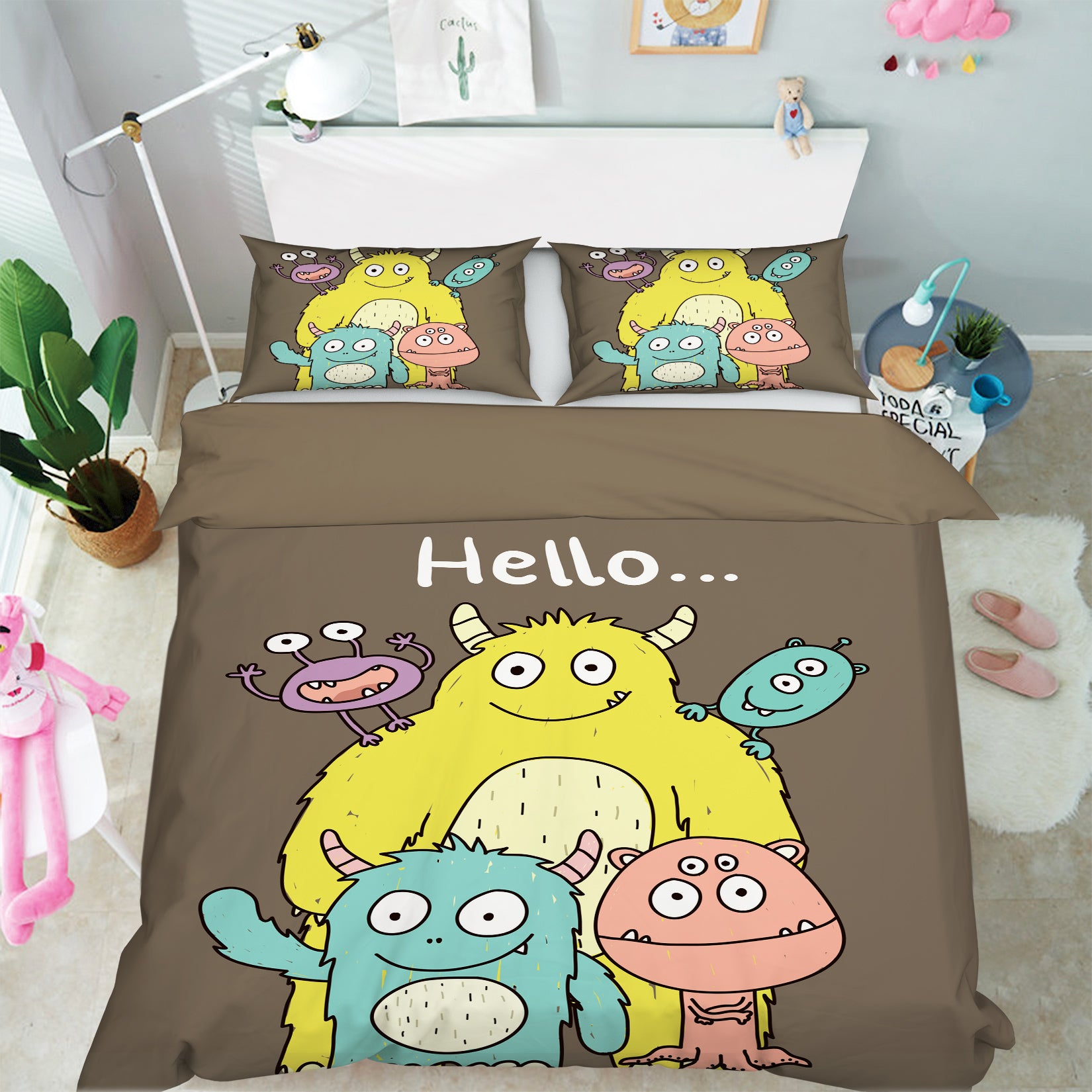 3D Cartoon Monster 72012 Bed Pillowcases Quilt