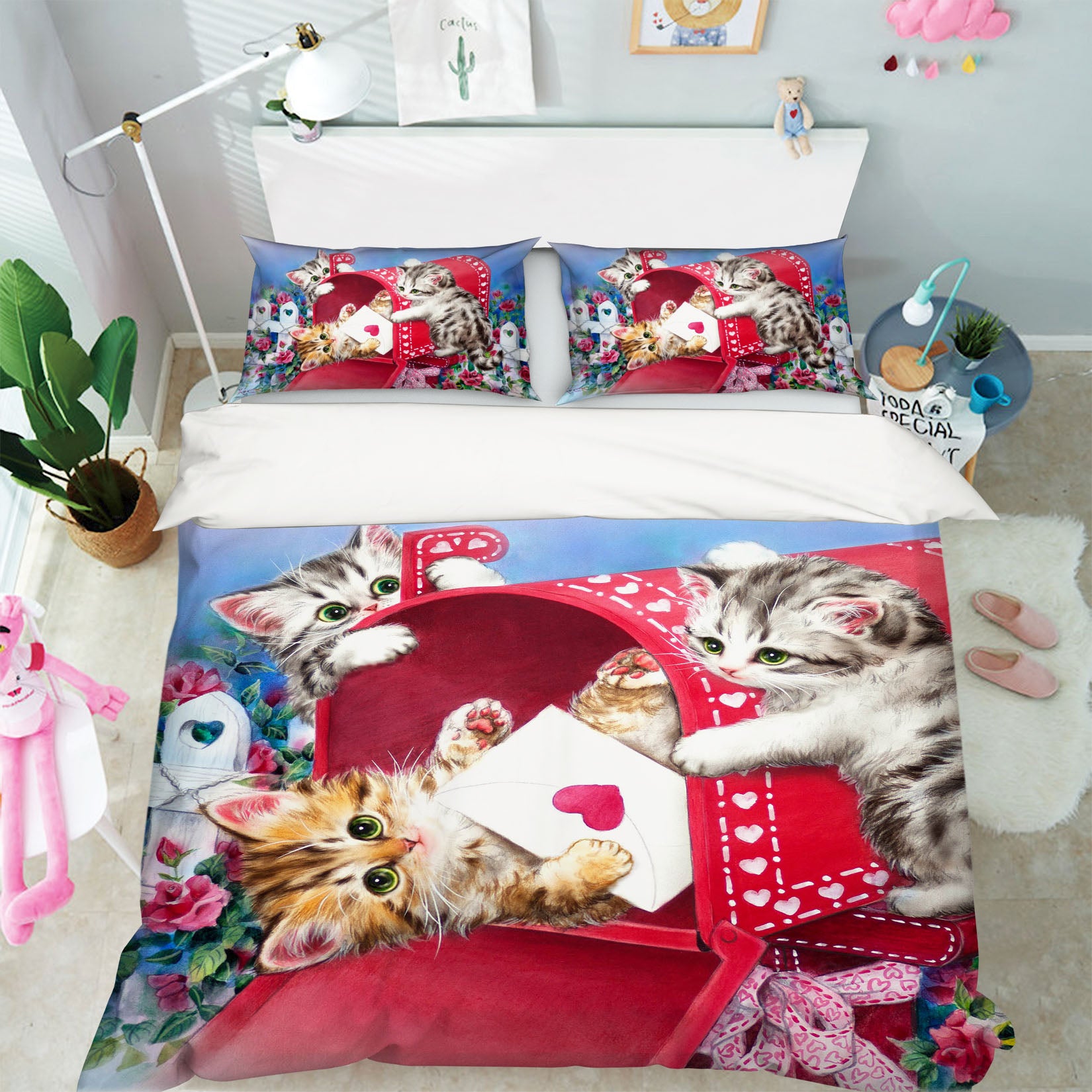 3D Mailbox Cat 5904 Kayomi Harai Bedding Bed Pillowcases Quilt Cover Duvet Cover