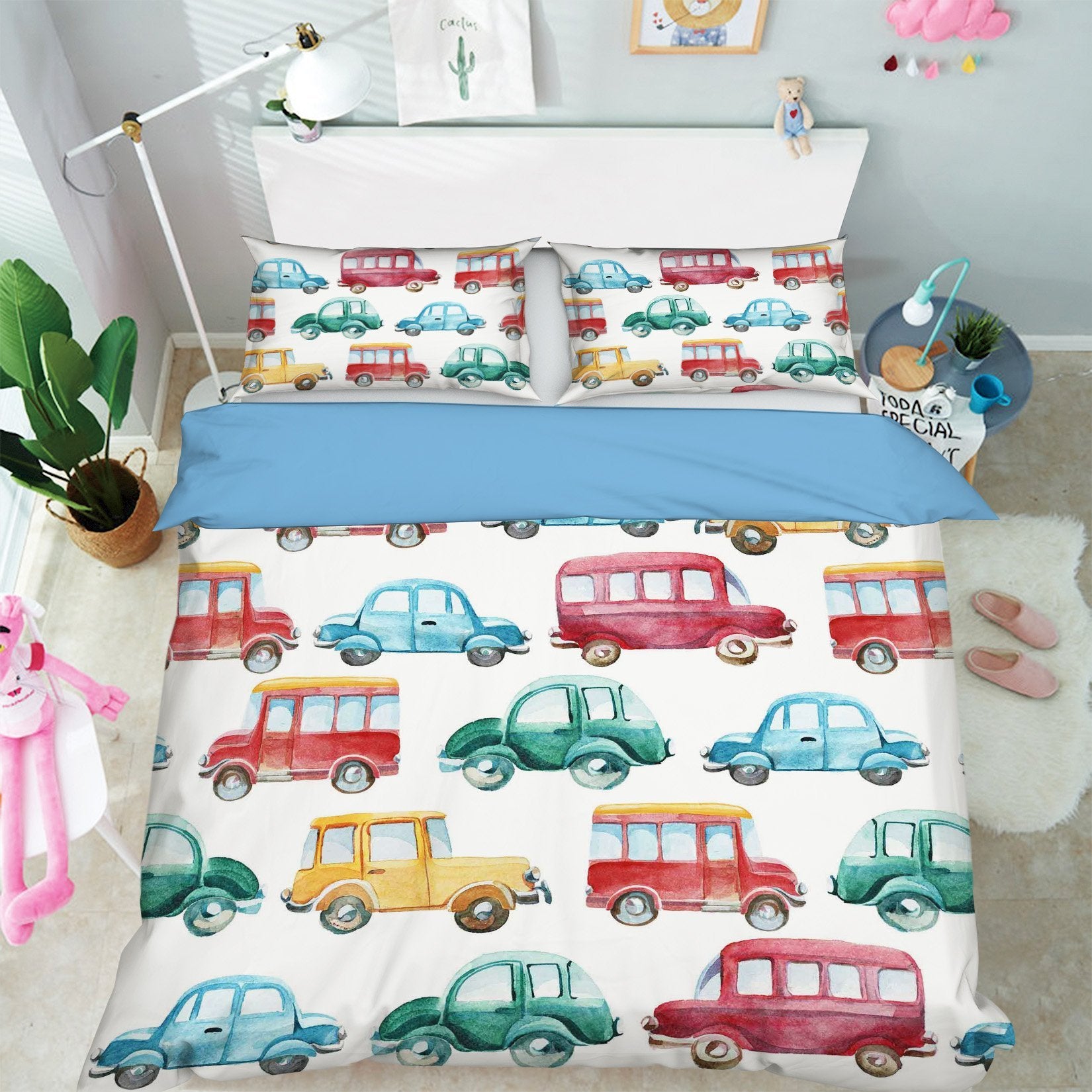 3D Bridge Car 055 Bed Pillowcases Quilt Wallpaper AJ Wallpaper 