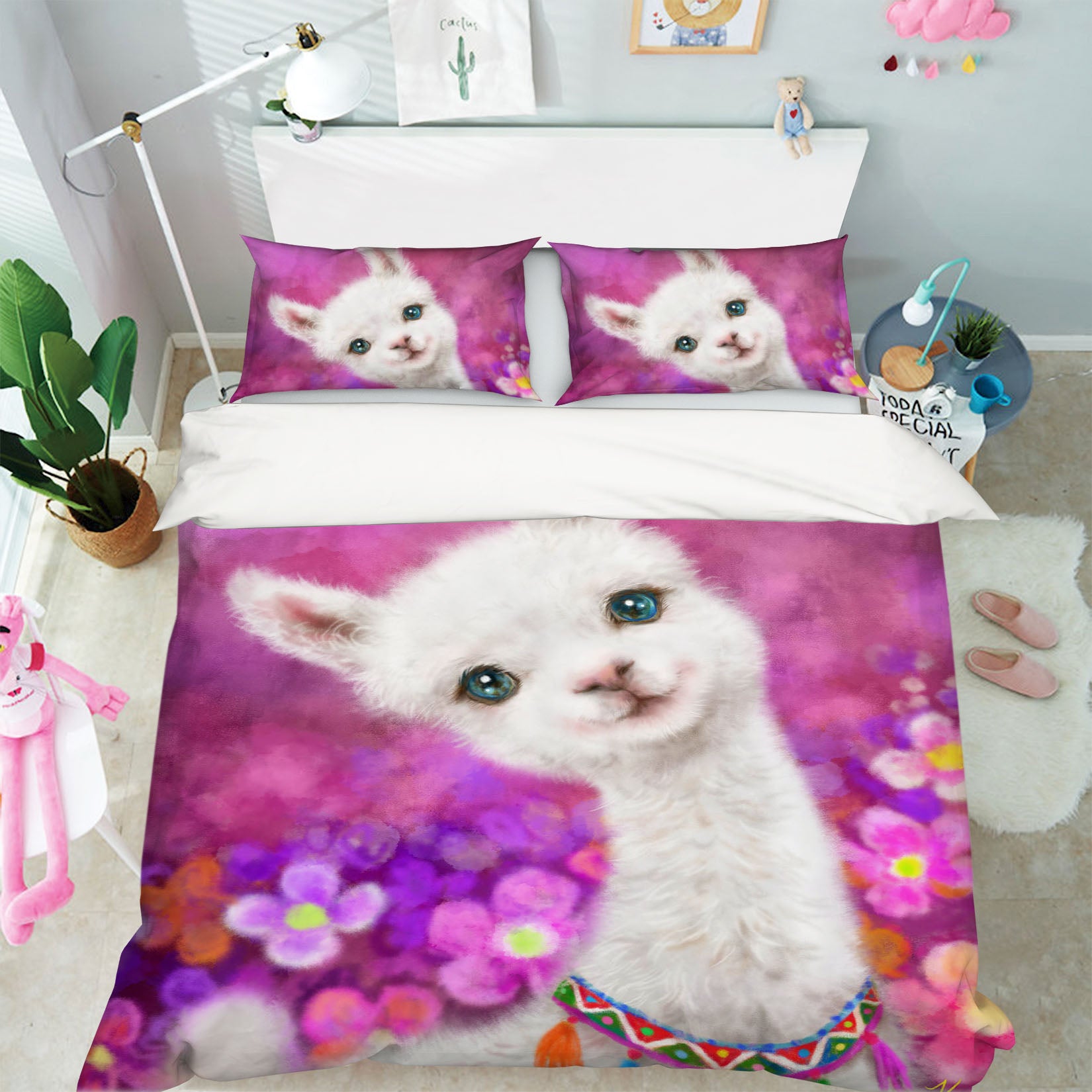 3D Petal Alpaca 5835 Kayomi Harai Bedding Bed Pillowcases Quilt Cover Duvet Cover