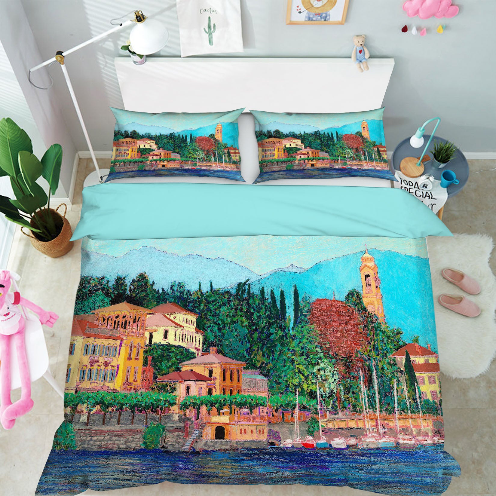 3D Lake Tower 1167 Allan P. Friedlander Bedding Bed Pillowcases Quilt