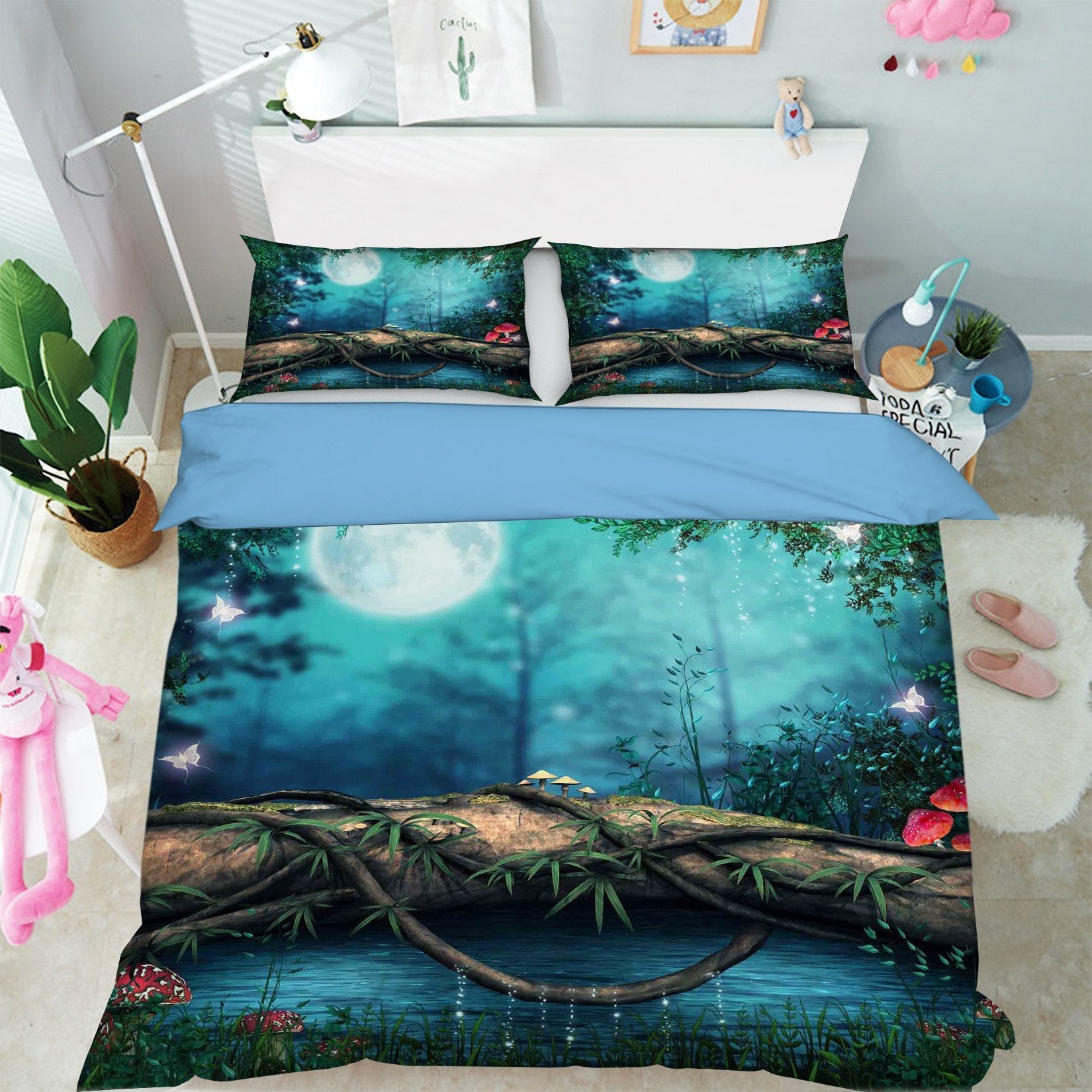 3D Dream Mushroom 098 Bed Pillowcases Quilt Wallpaper AJ Wallpaper 