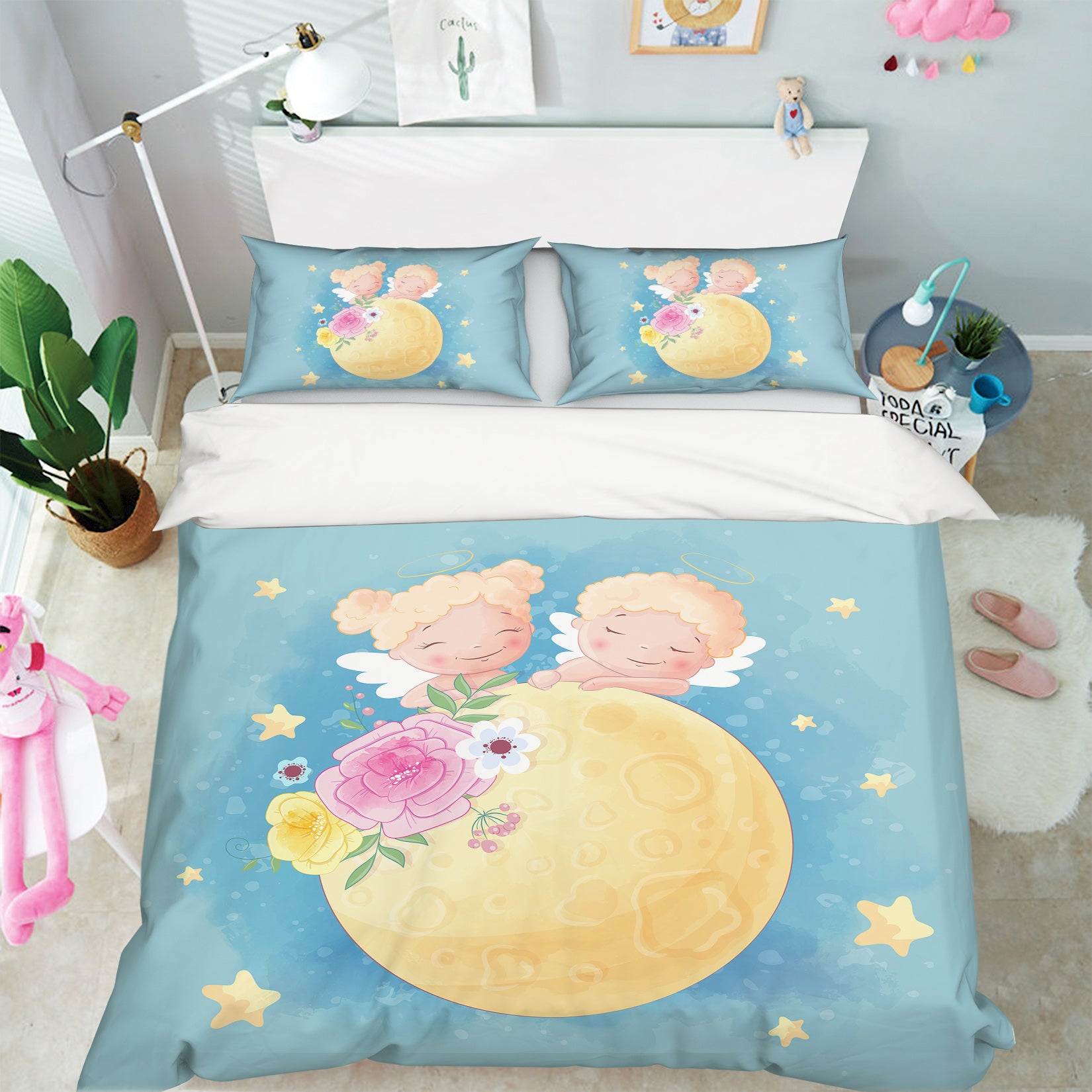 3D Moon Angel Doll 63207 Bed Pillowcases Quilt