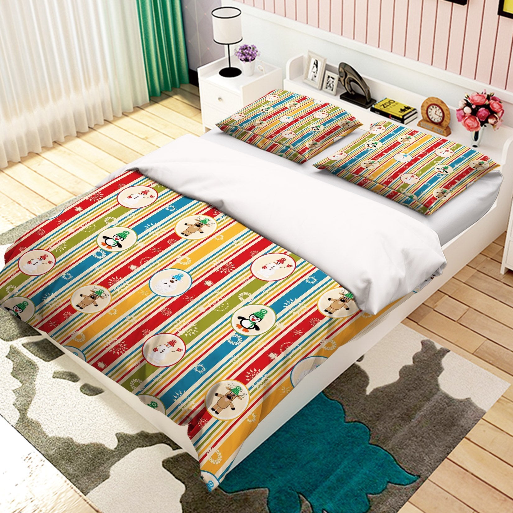 3D Cartoon Snowman 106 Bed Pillowcases Quilt Wallpaper AJ Wallpaper 