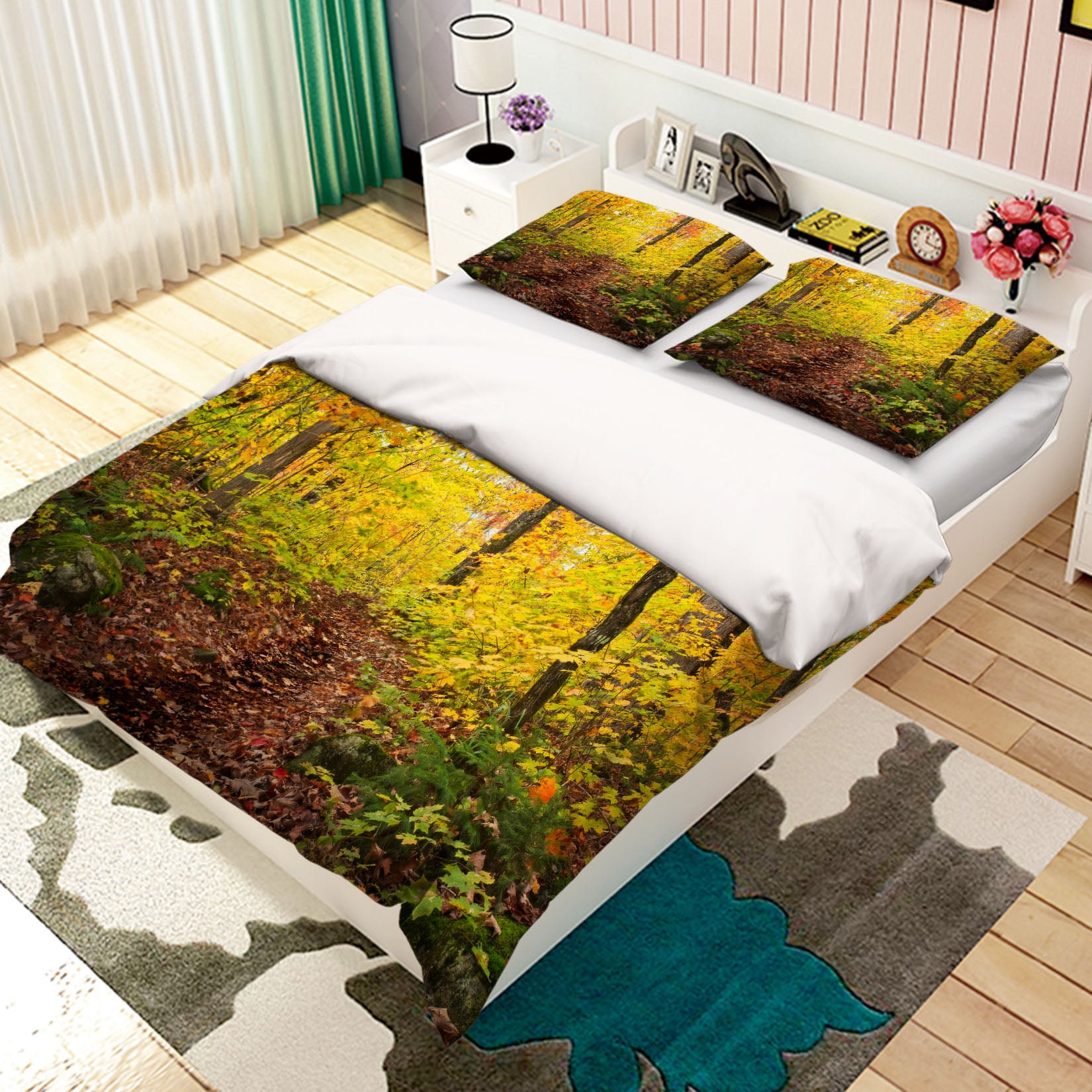 3D Forest 62168 Kathy Barefield Bedding Bed Pillowcases Quilt