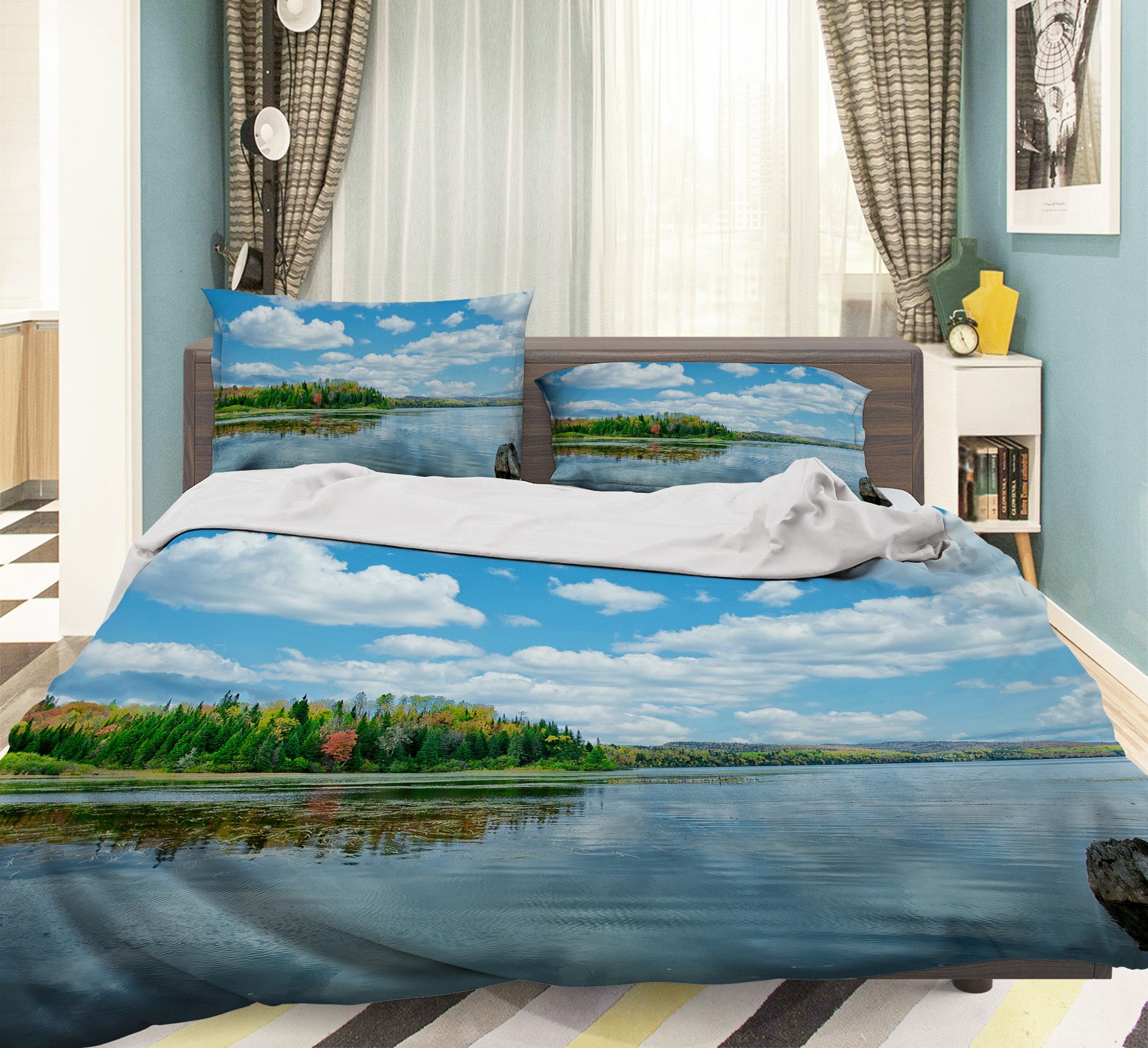 3D Lake 62186 Kathy Barefield Bedding Bed Pillowcases Quilt