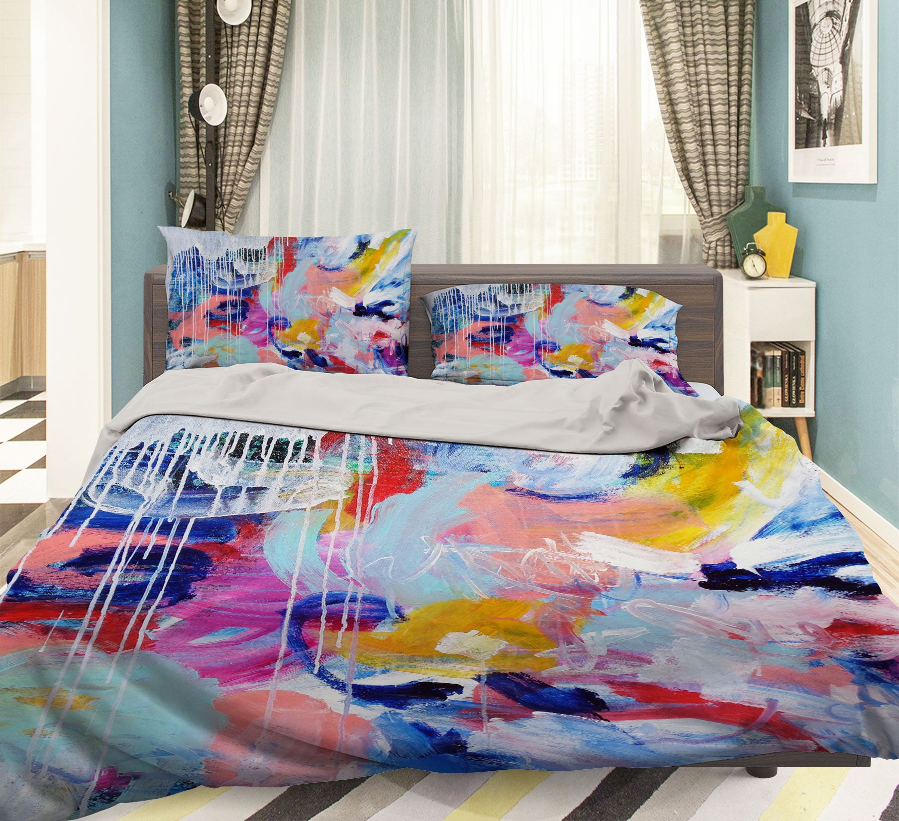 3D Colorful Watercolor 1190 Misako Chida Bedding Bed Pillowcases Quilt Cover Duvet Cover