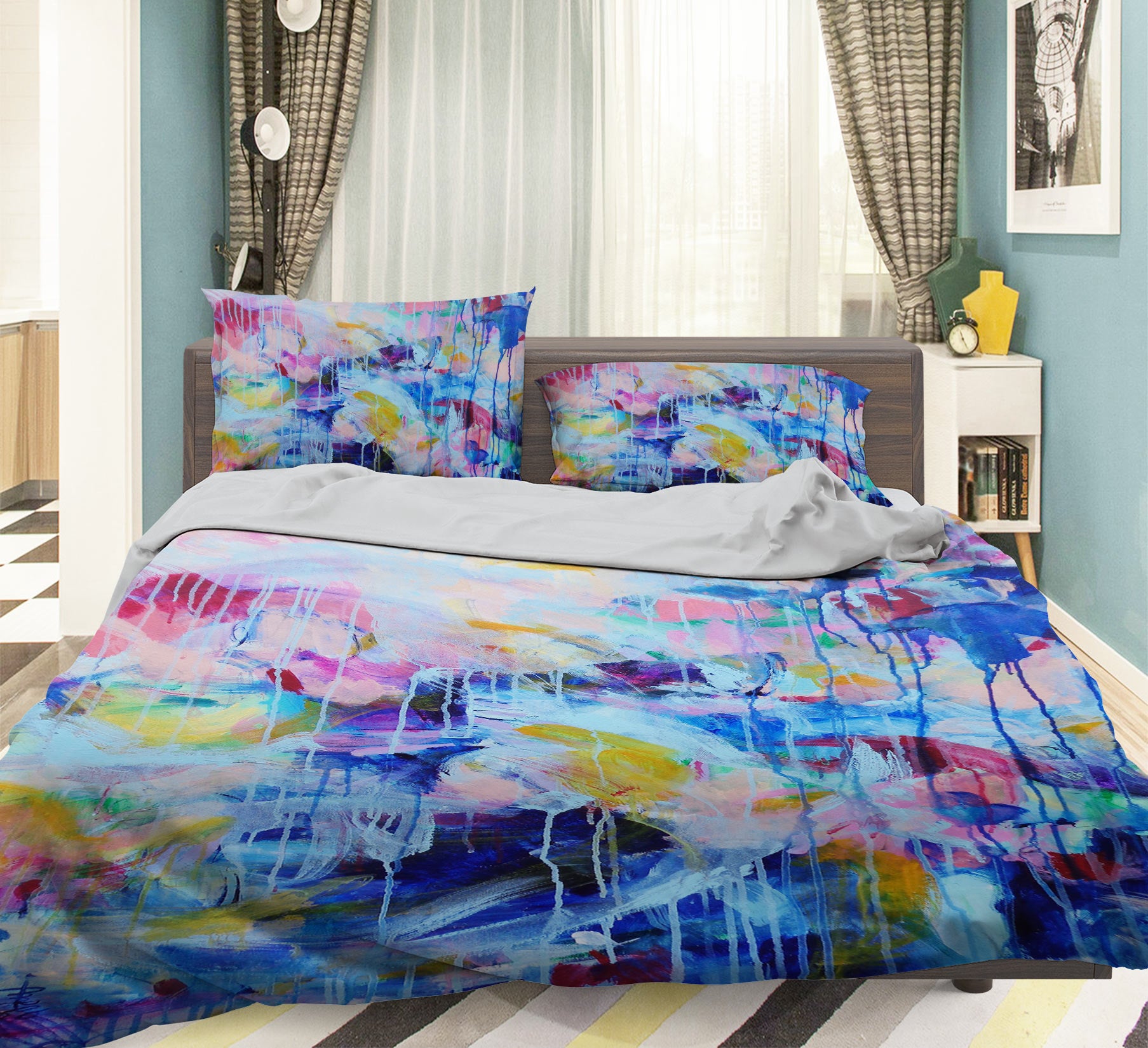 3D Colorful Watercolor 1124 Misako Chida Bedding Bed Pillowcases Quilt