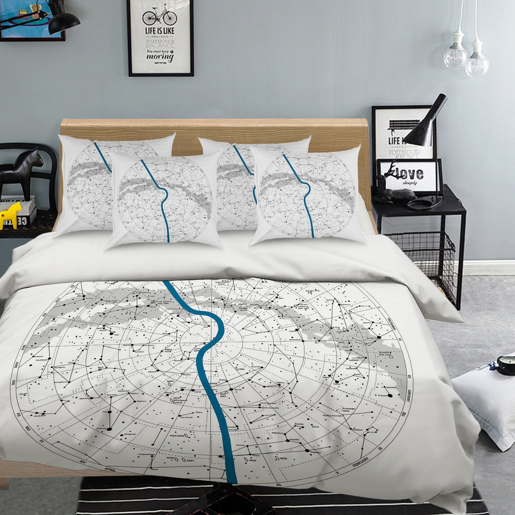 3D Constellation Map 129 Bed Pillowcases Quilt Wallpaper AJ Wallpaper 