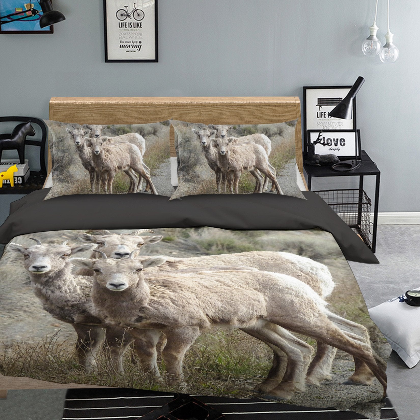 3D Sheep 1923 Bed Pillowcases Quilt Quiet Covers AJ Creativity Home 