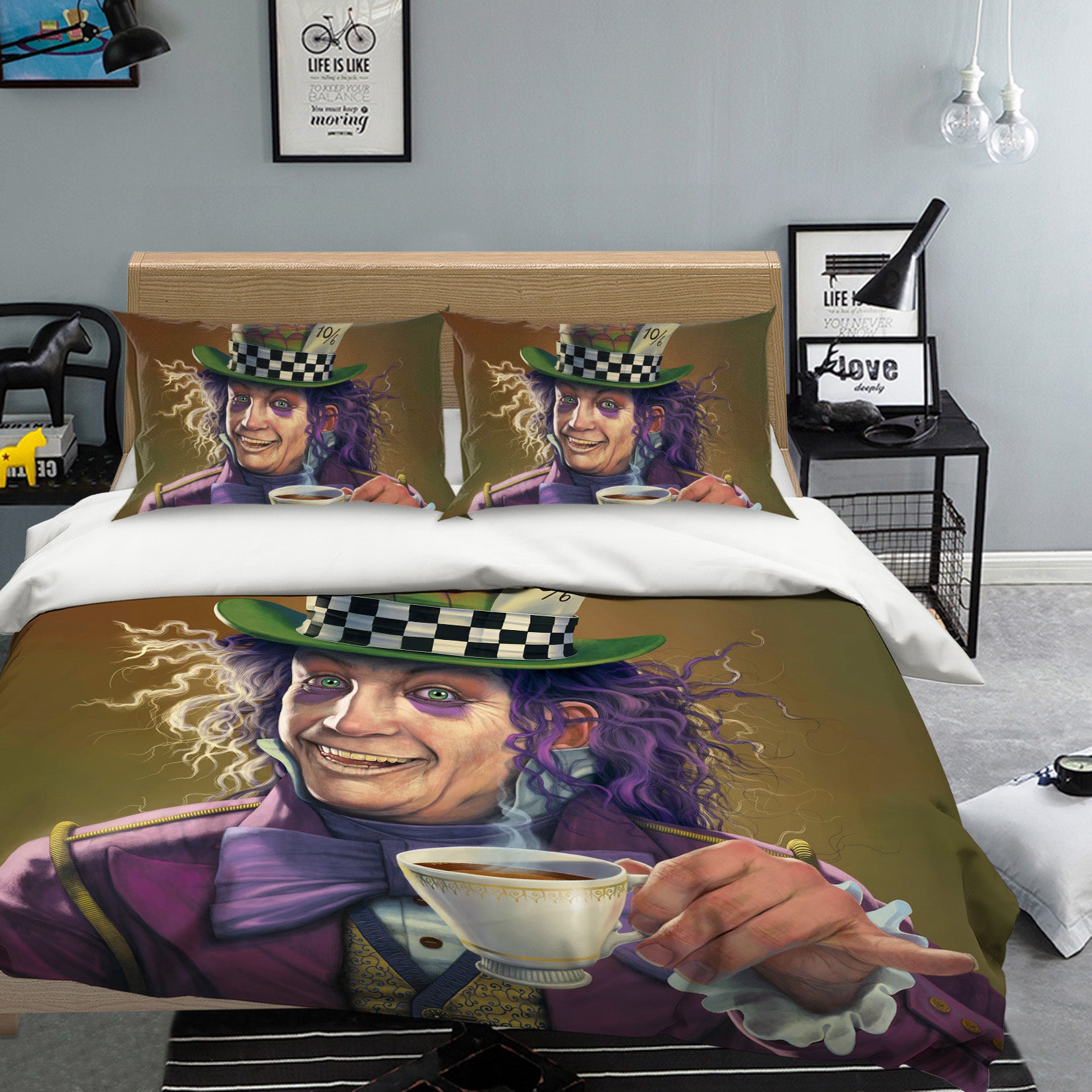 3D Mad Hatter Def 058 Bed Pillowcases Quilt Exclusive Designer Vincent