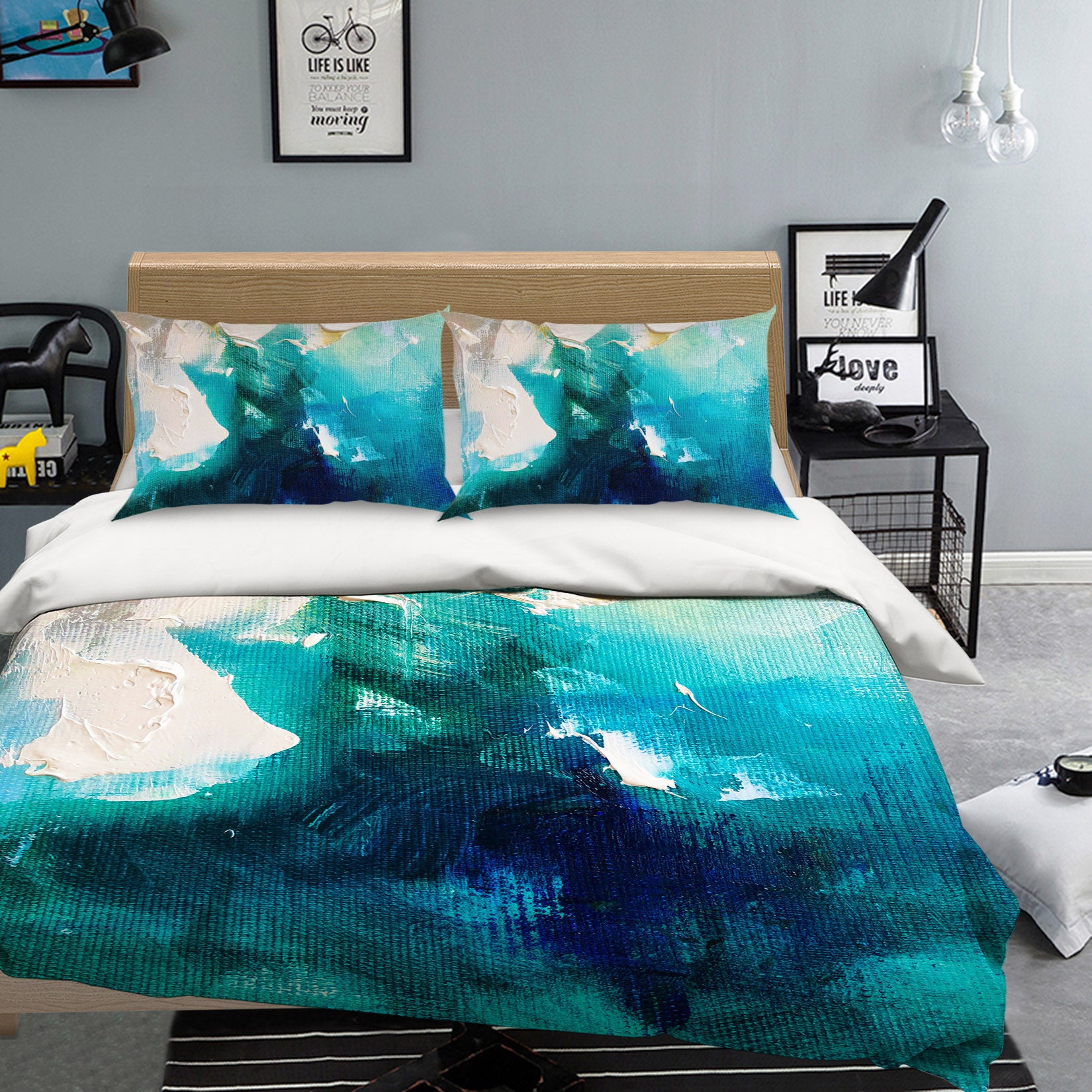 3D Blue Oil Painting 593 Skromova Marina Bedding Bed Pillowcases Quilt