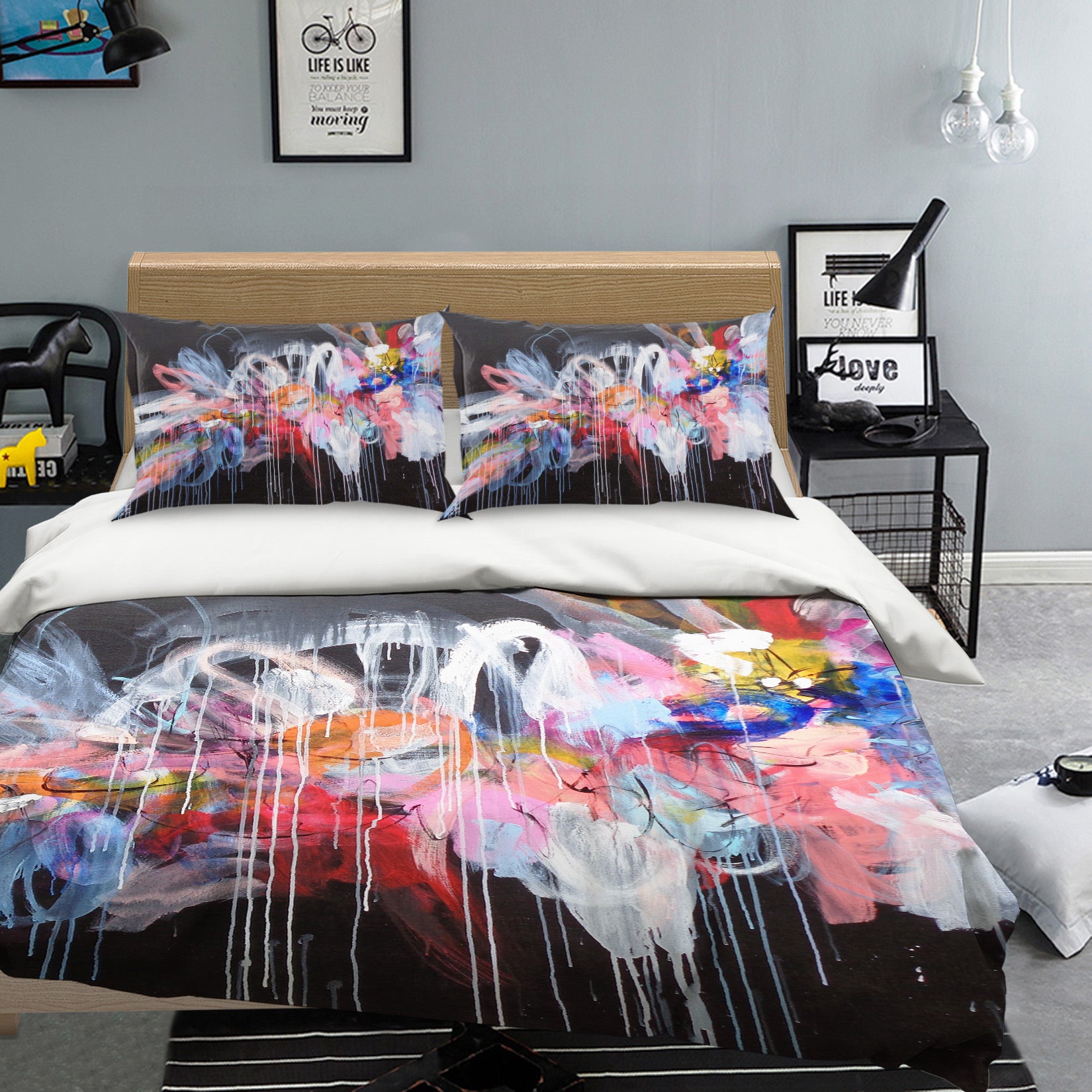 3D Watercolor Graffiti 1175 Misako Chida Bedding Bed Pillowcases Quilt Cover Duvet Cover