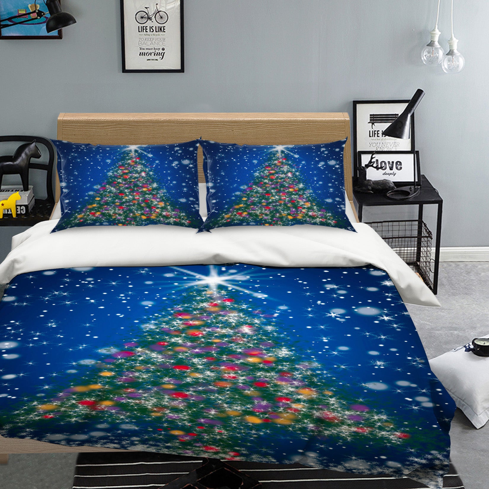 3D Tree 52226 Christmas Quilt Duvet Cover Xmas Bed Pillowcases