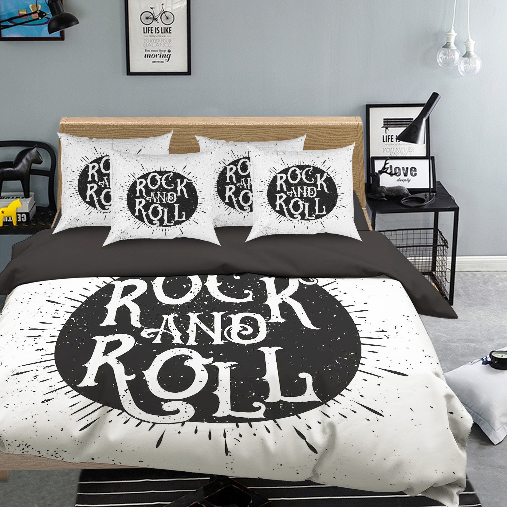 3D Circle Black 158 Bed Pillowcases Quilt Wallpaper AJ Wallpaper 