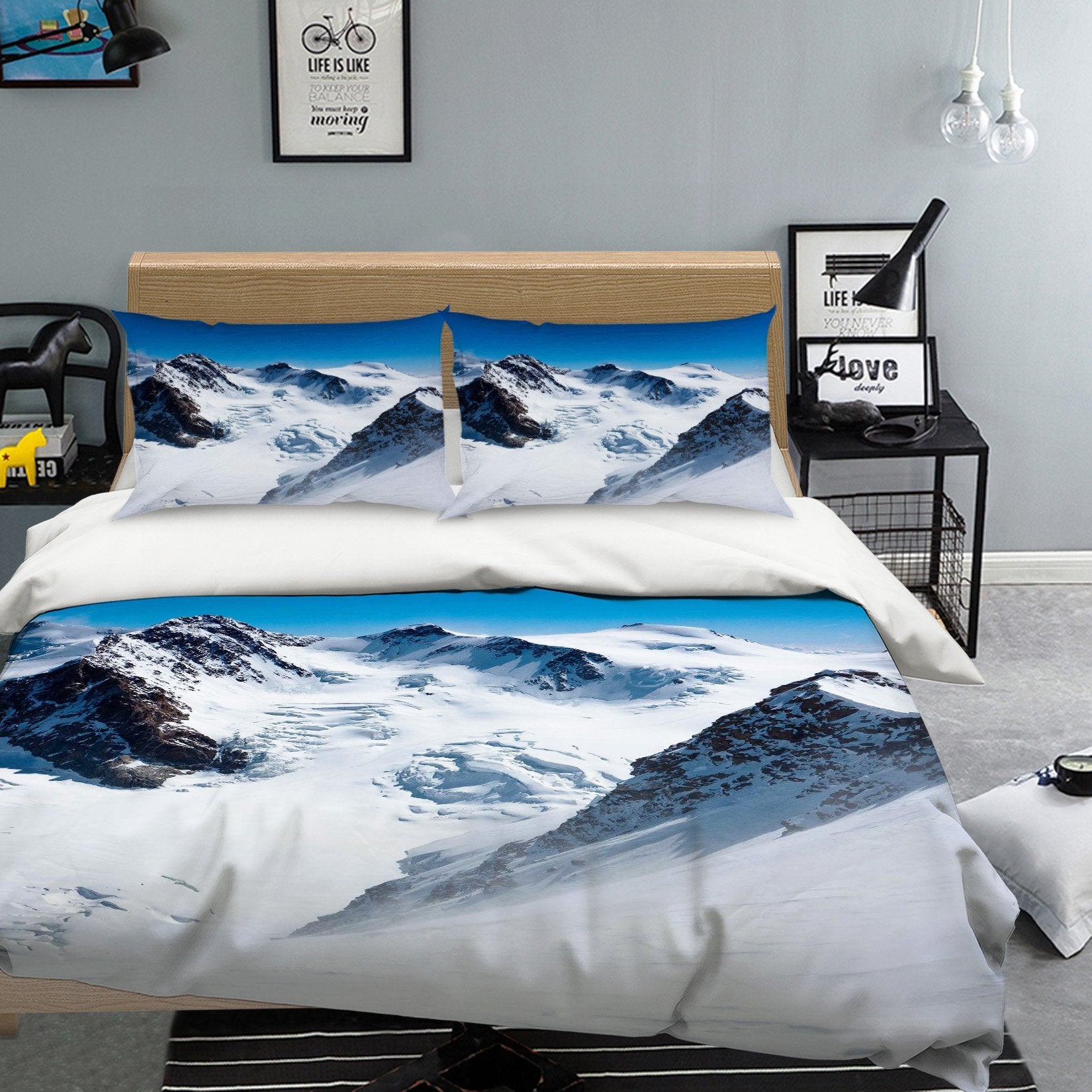 3D Steep Mountains 017 Bed Pillowcases Quilt Wallpaper AJ Wallpaper 