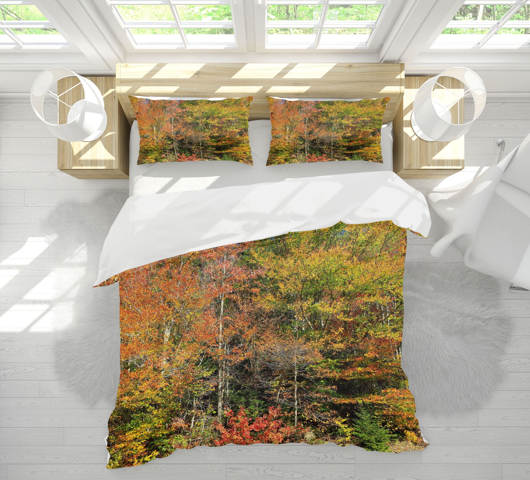 3D Jungle Trees 62196 Kathy Barefield Bedding Bed Pillowcases Quilt