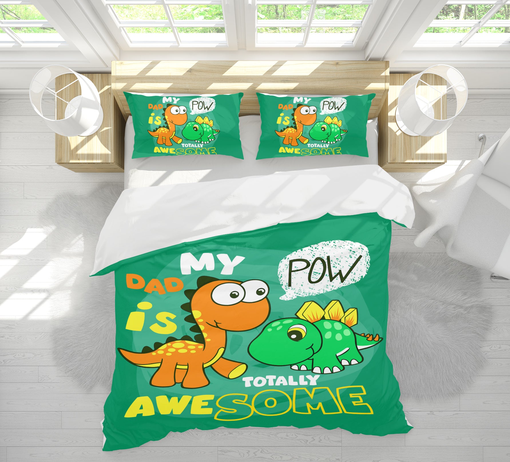 3D Cartoon Dinosaur 63214 Bed Pillowcases Quilt