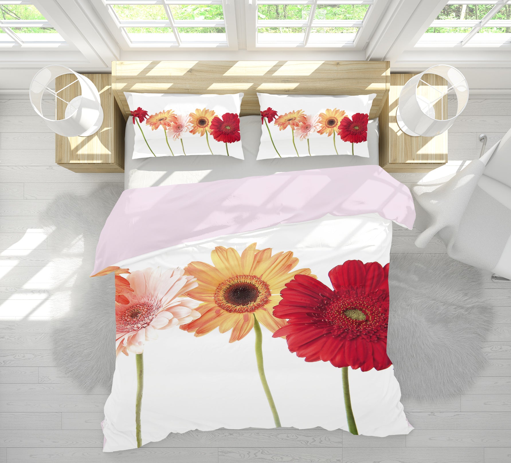 3D Gerbera 2018 Kathy Barefield Bedding Bed Pillowcases Quilt