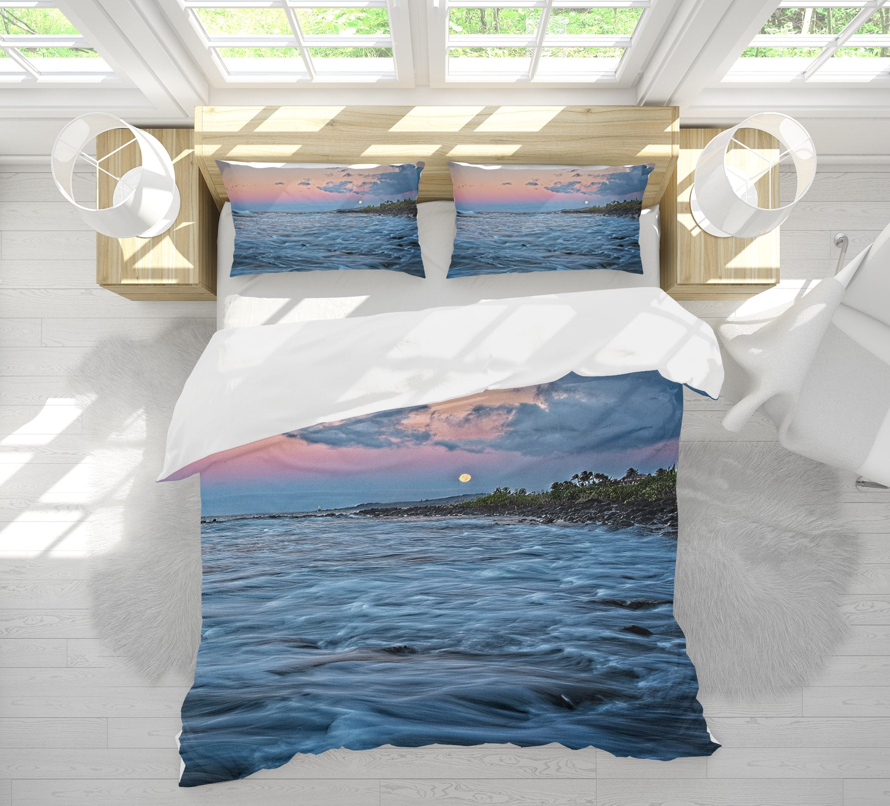 3D Sea Waves 62180 Kathy Barefield Bedding Bed Pillowcases Quilt