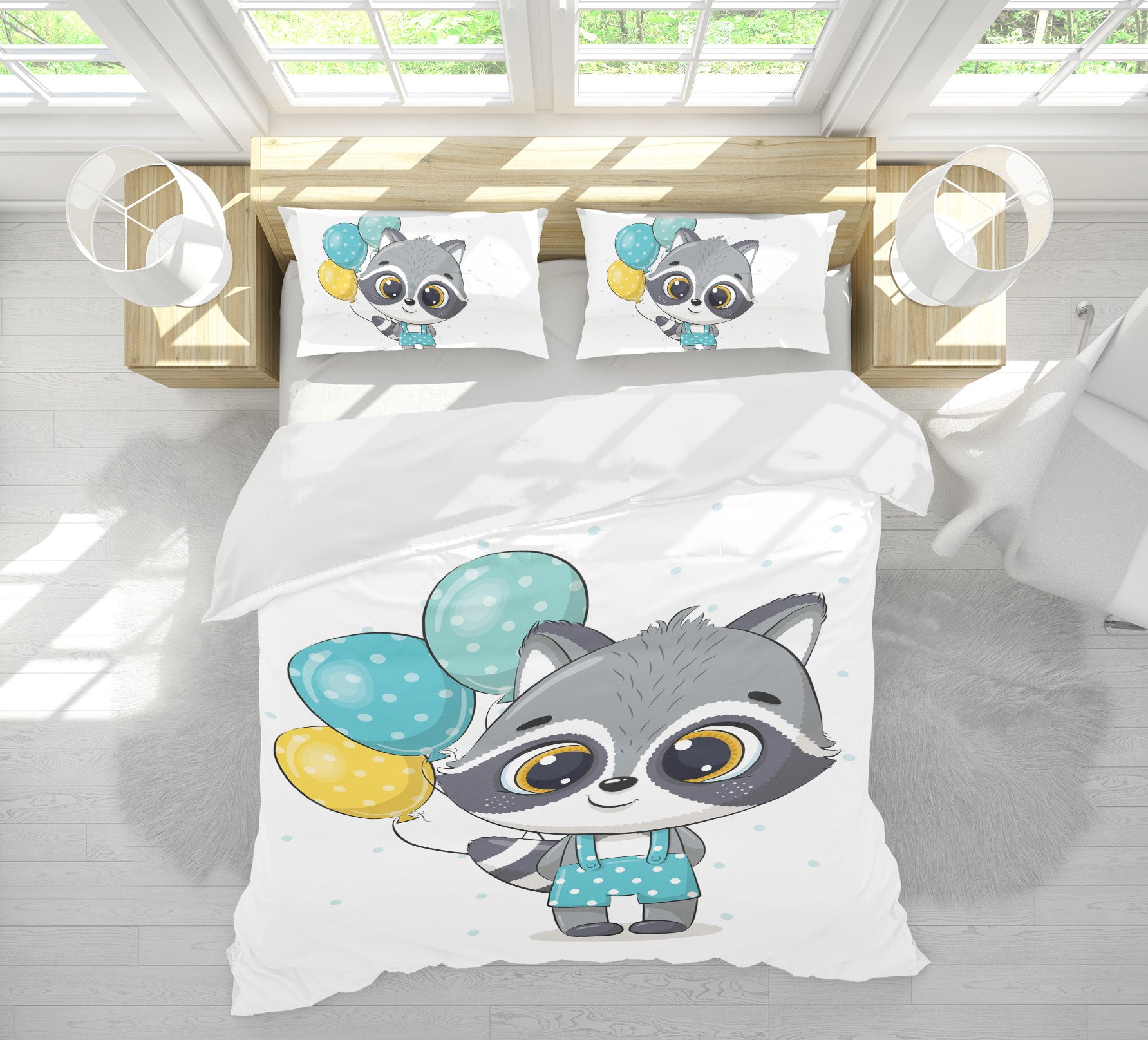 3D Balloon Tanuki 67013 Bed Pillowcases Quilt