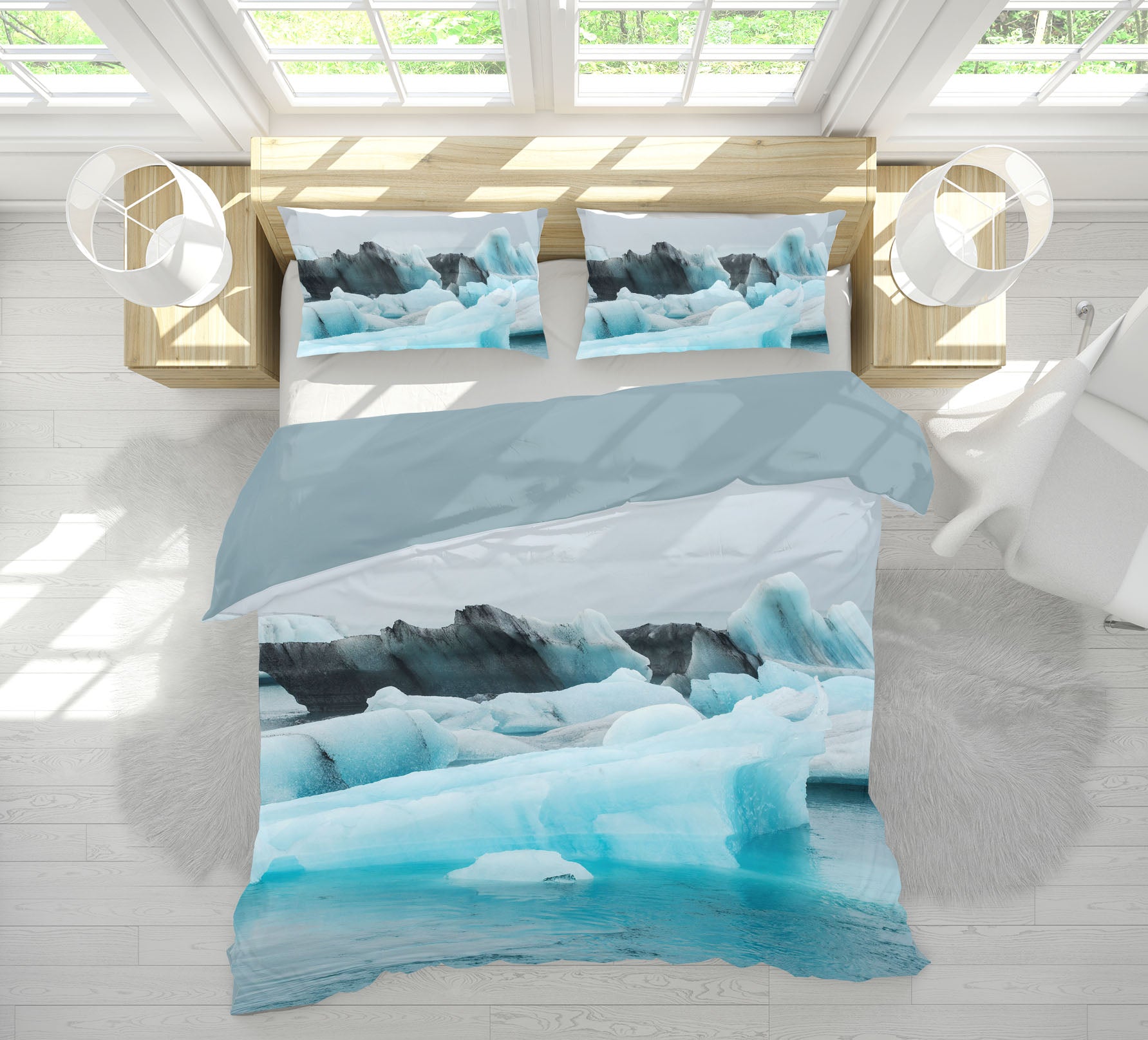 3D Ice Sea 067 Marco Carmassi Bedding Bed Pillowcases Quilt