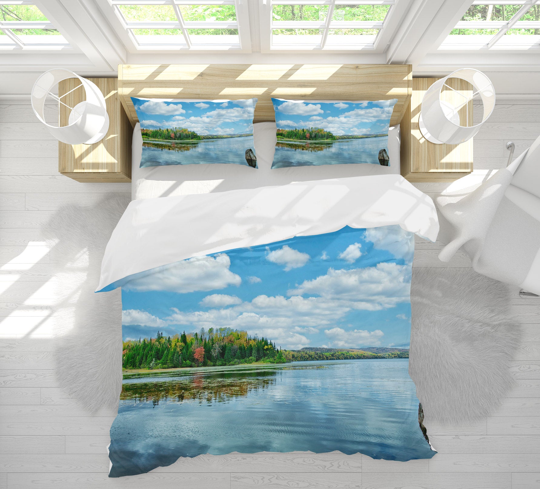 3D Lake 62186 Kathy Barefield Bedding Bed Pillowcases Quilt