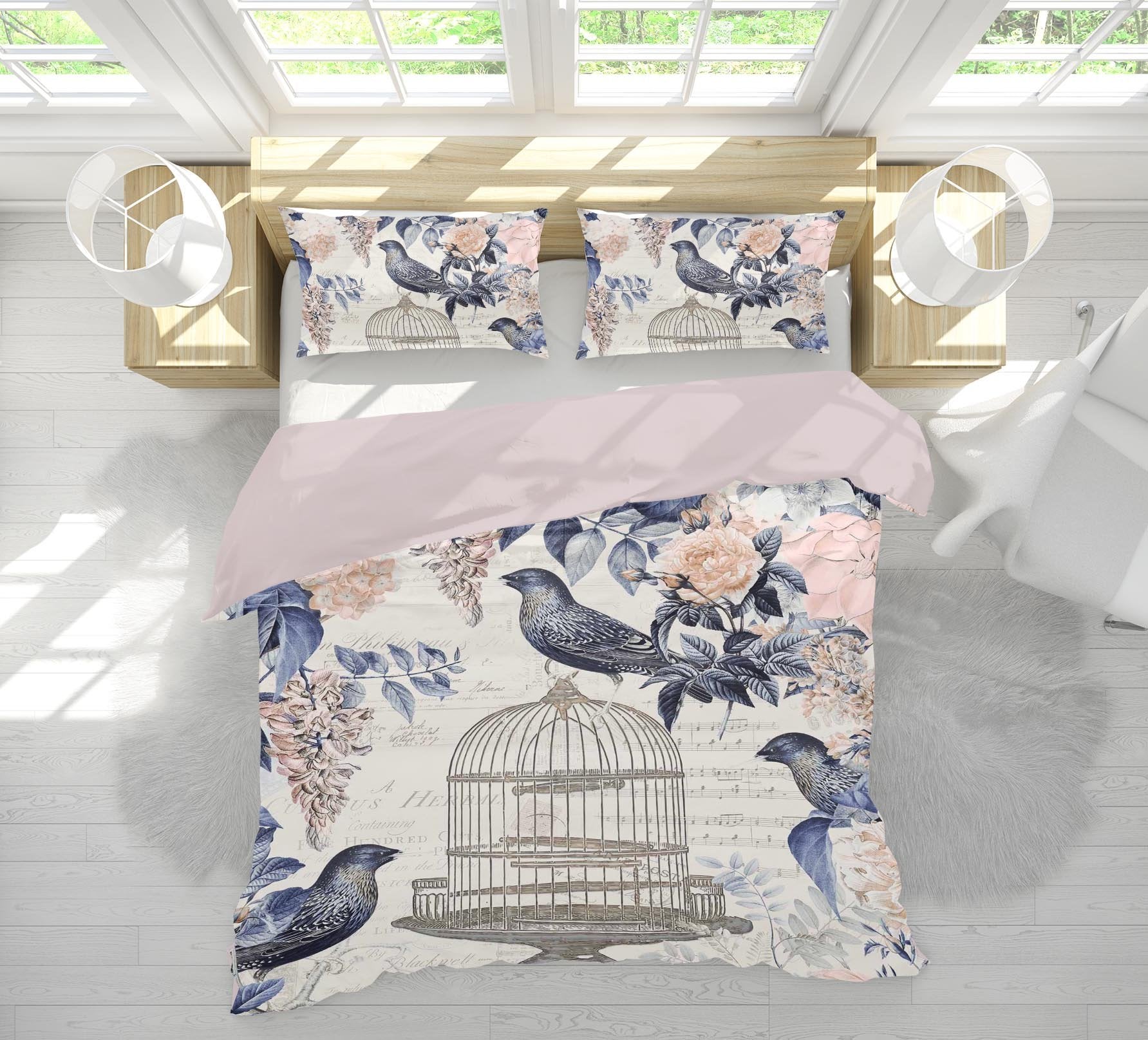 3D Bird Cage 2105 Andrea haase Bedding Bed Pillowcases Quilt Quiet Covers AJ Creativity Home 