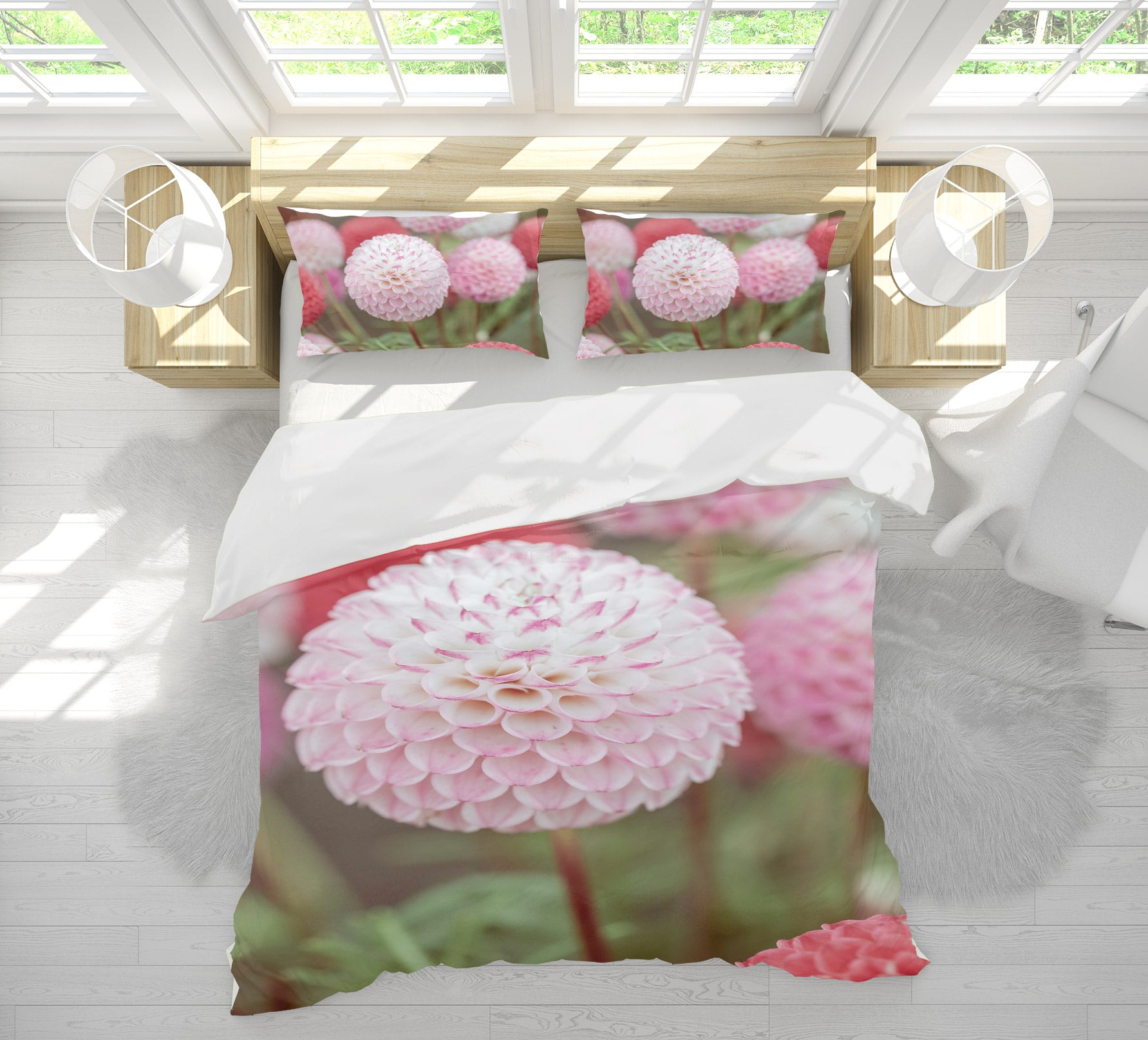 3D Pink Hydrangea 6911 Assaf Frank Bedding Bed Pillowcases Quilt Cover Duvet Cover