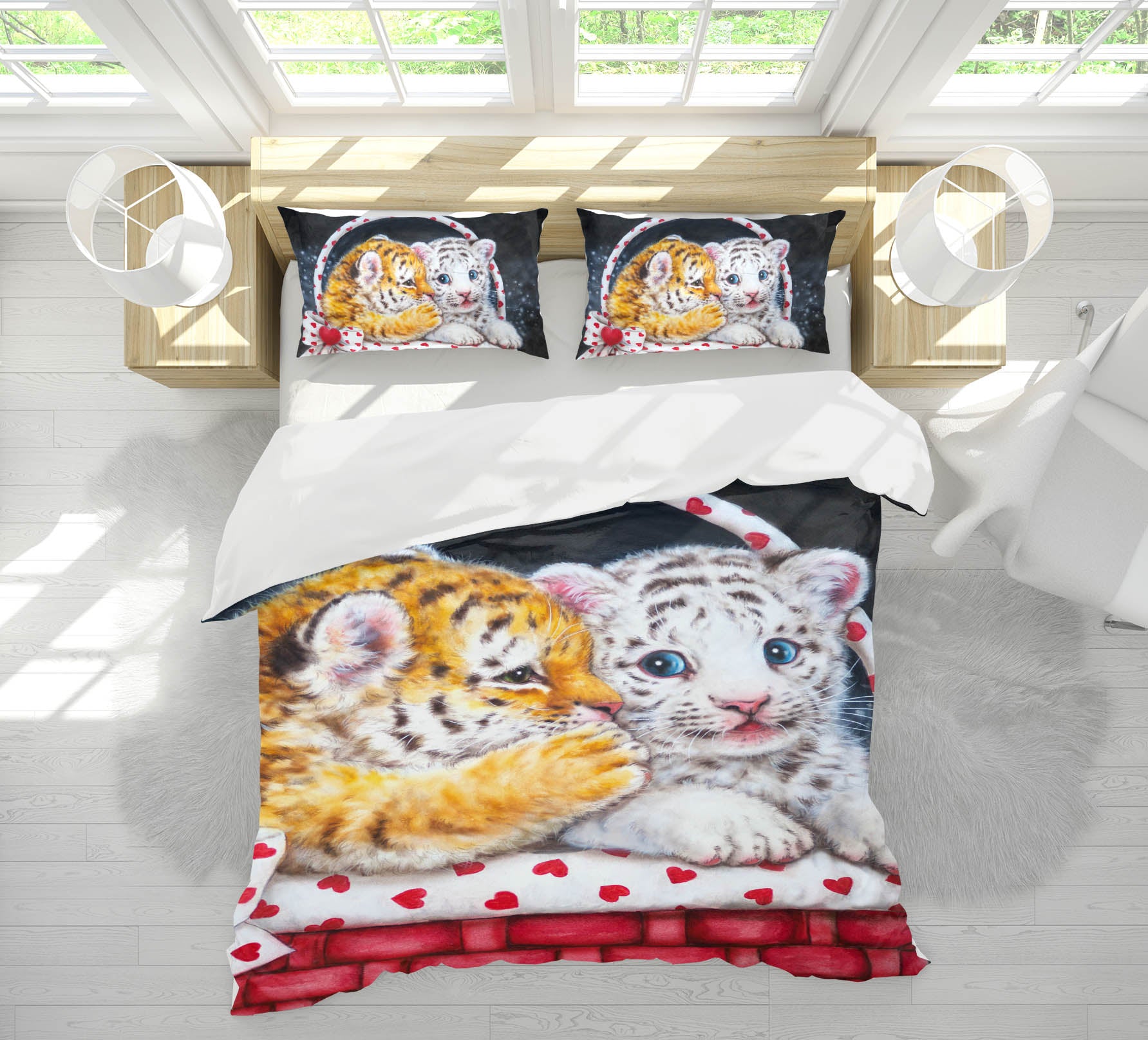 3D Tiger Lion Baby 5879 Kayomi Harai Bedding Bed Pillowcases Quilt Cover Duvet Cover