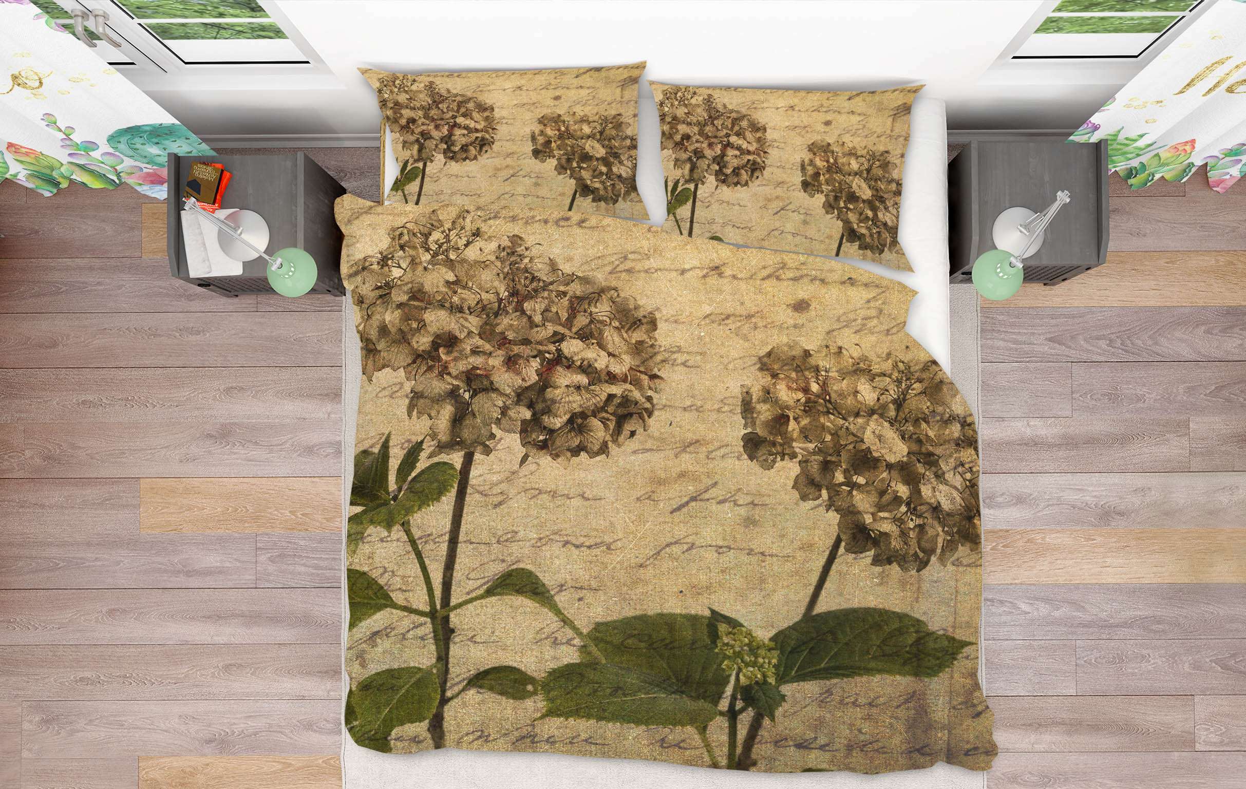 3D Hydrangea 1025 Assaf Frank Bedding Bed Pillowcases Quilt