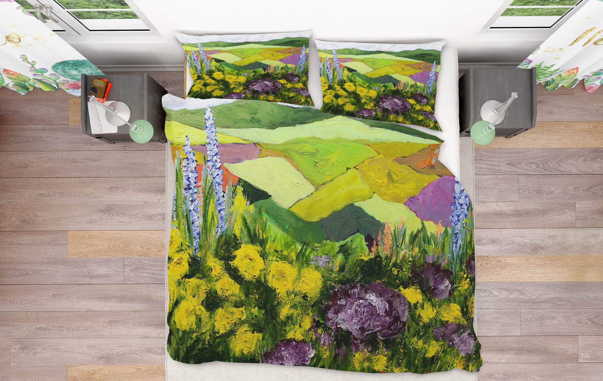 3D Daisy Garden 1122 Allan P. Friedlander Bedding Bed Pillowcases Quilt