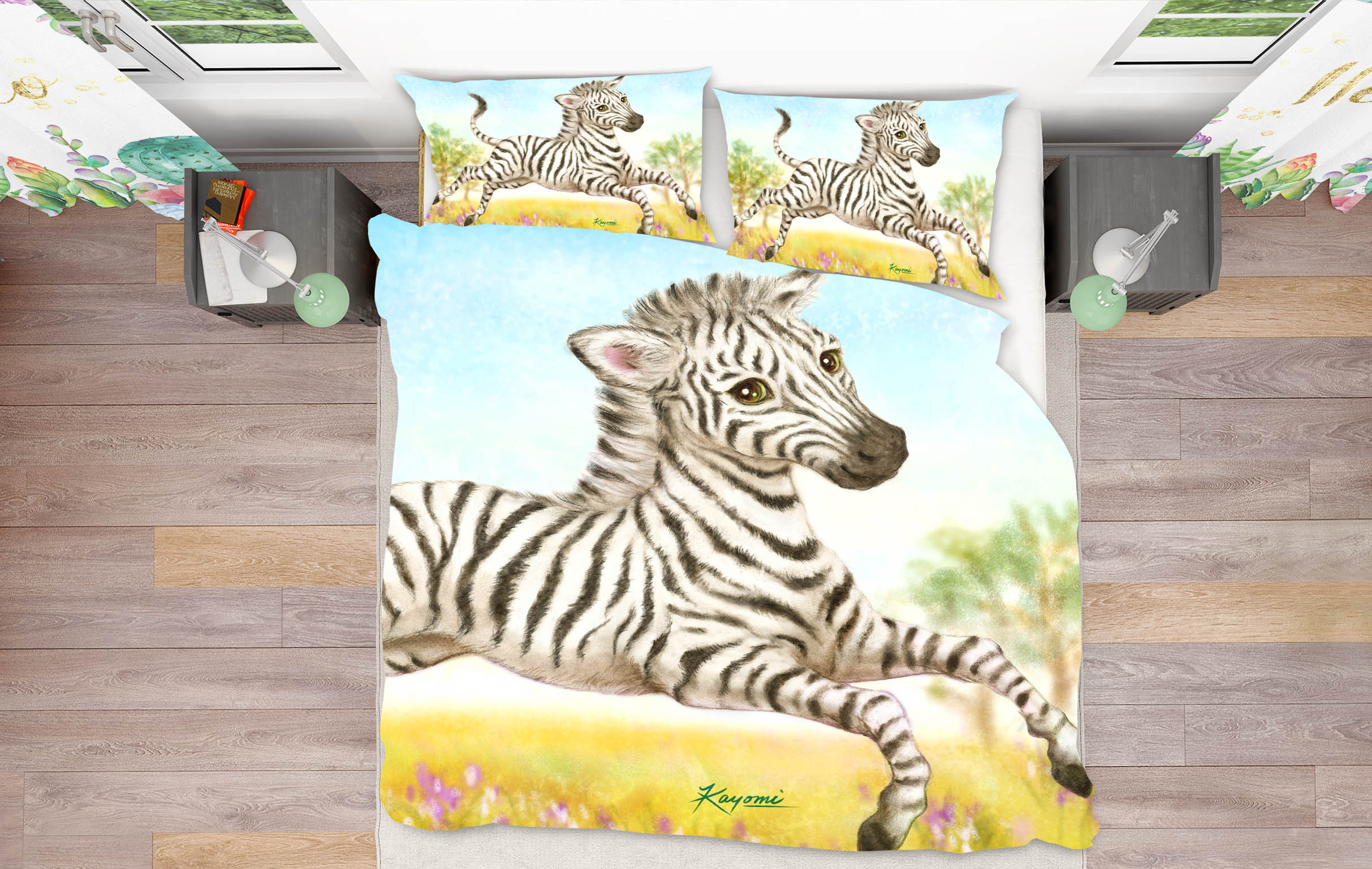 3D Cartoon Zebra 5905 Kayomi Harai Bedding Bed Pillowcases Quilt Cover Duvet Cover