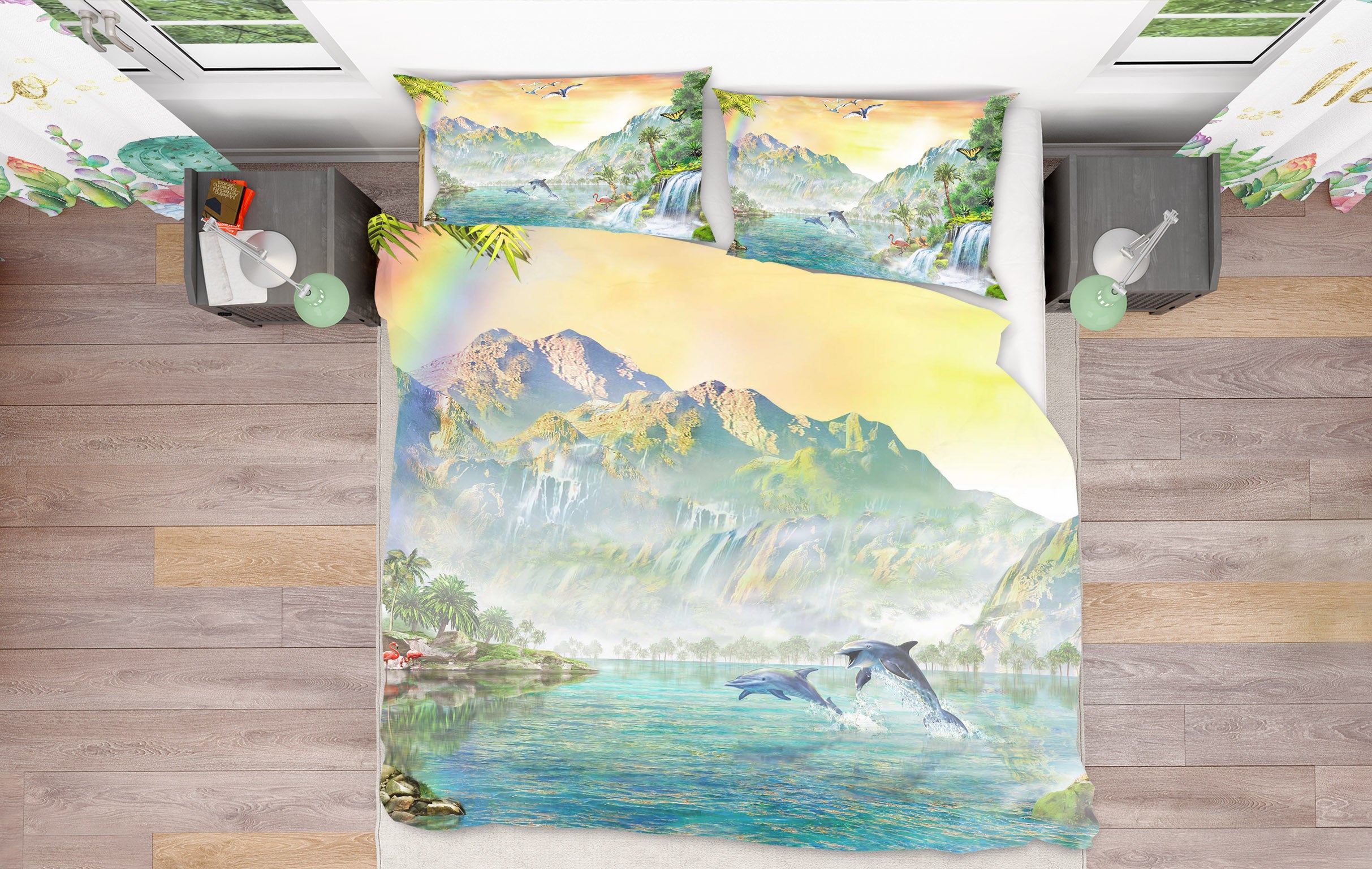 3D Canyon Rainbow 2118 Adrian Chesterman Bedding Bed Pillowcases Quilt