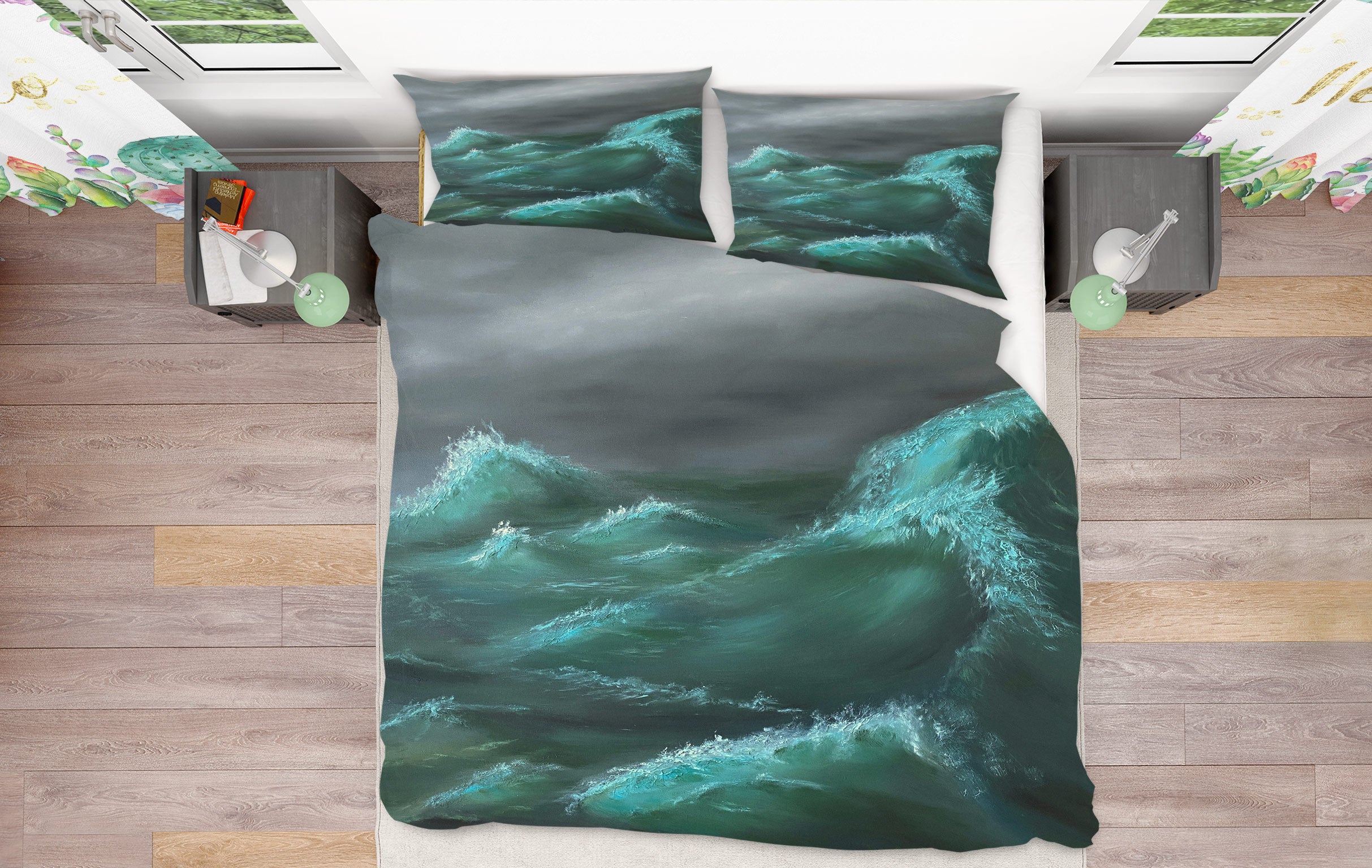 3D Waves Sea 97106 Marina Zotova Bedding Bed Pillowcases Quilt