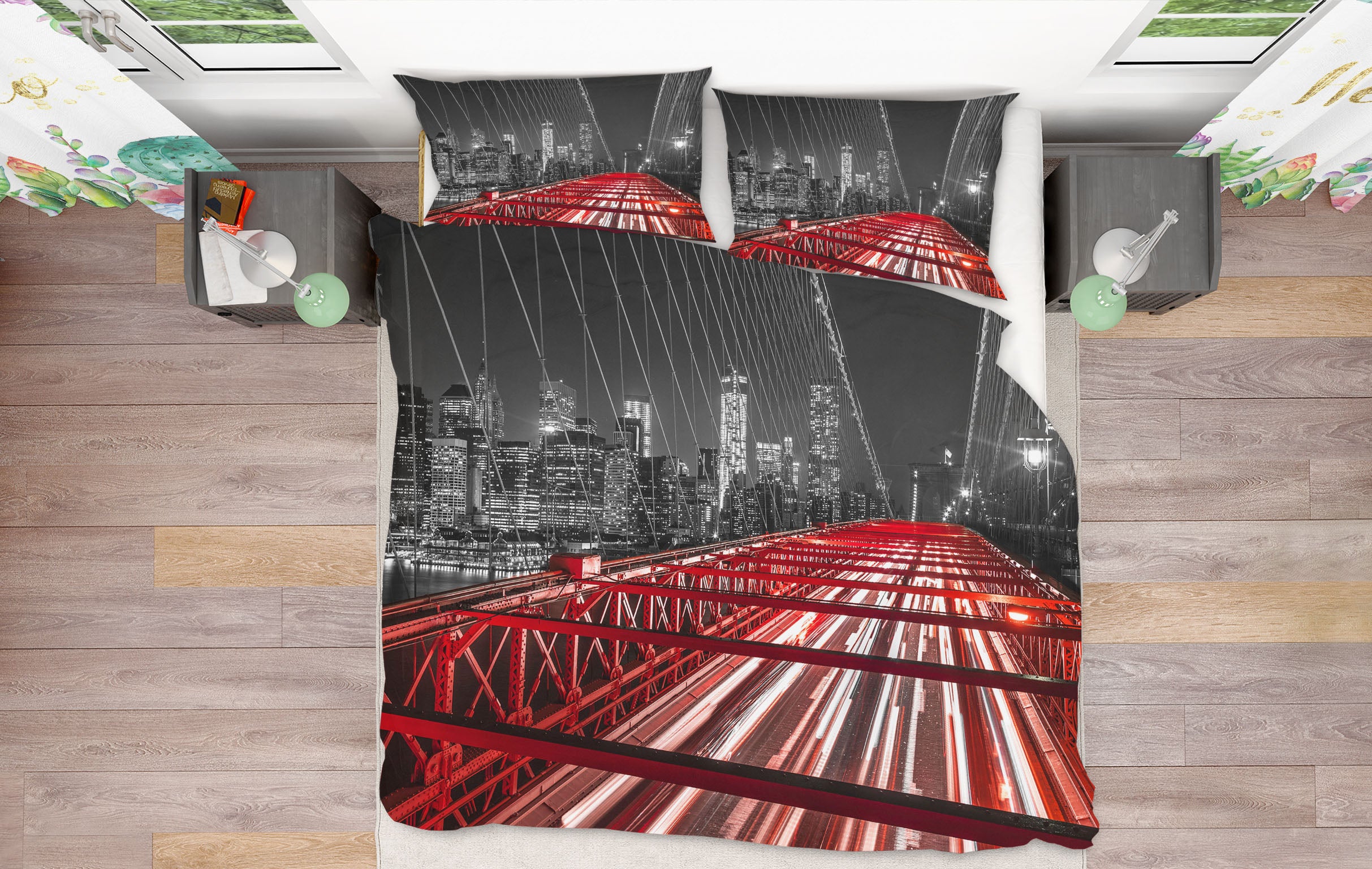 3D Red Bridge 1019 Assaf Frank Bedding Bed Pillowcases Quilt