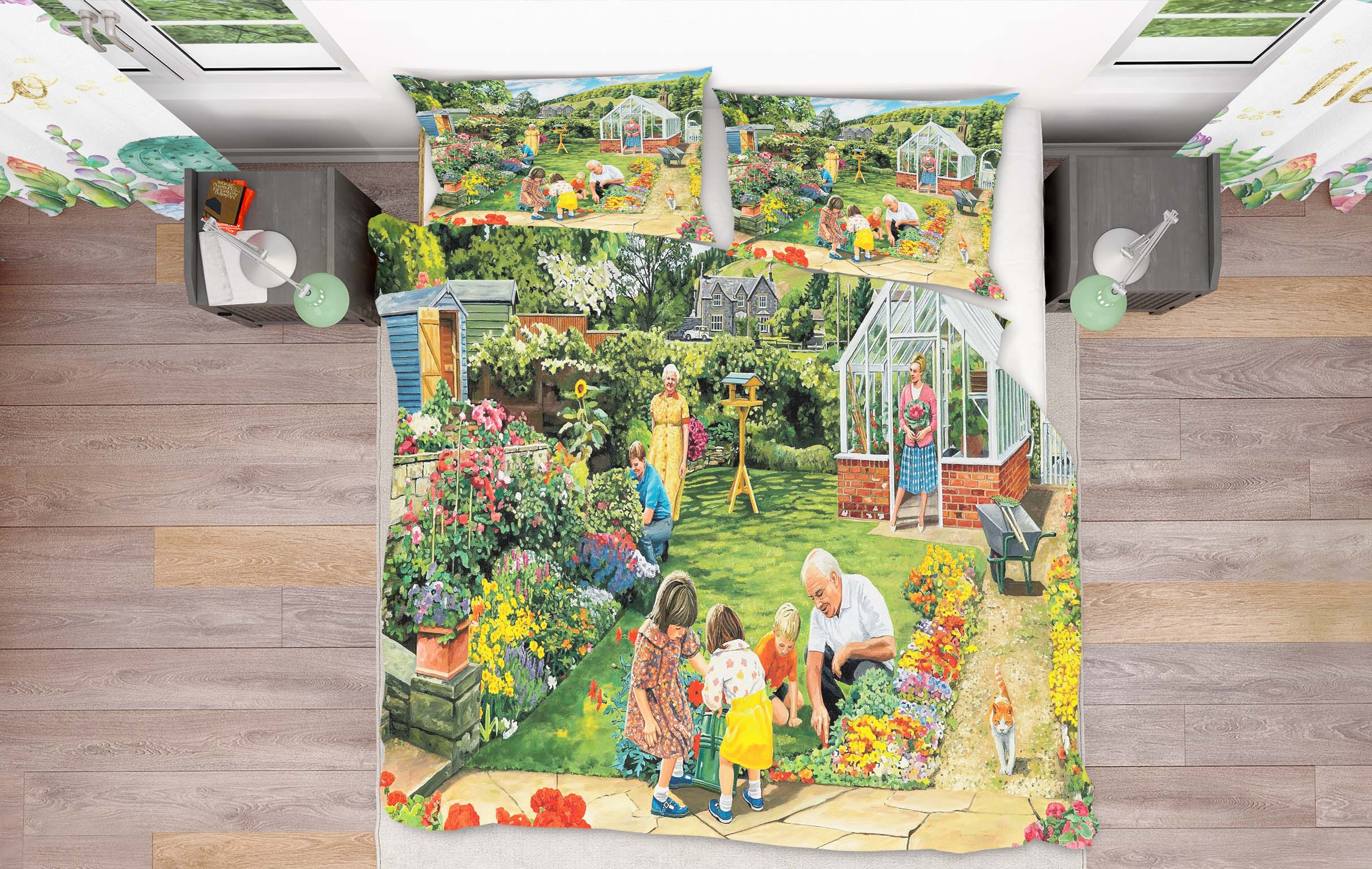 3D Gardening With Grandad 2025 Trevor Mitchell bedding Bed Pillowcases Quilt