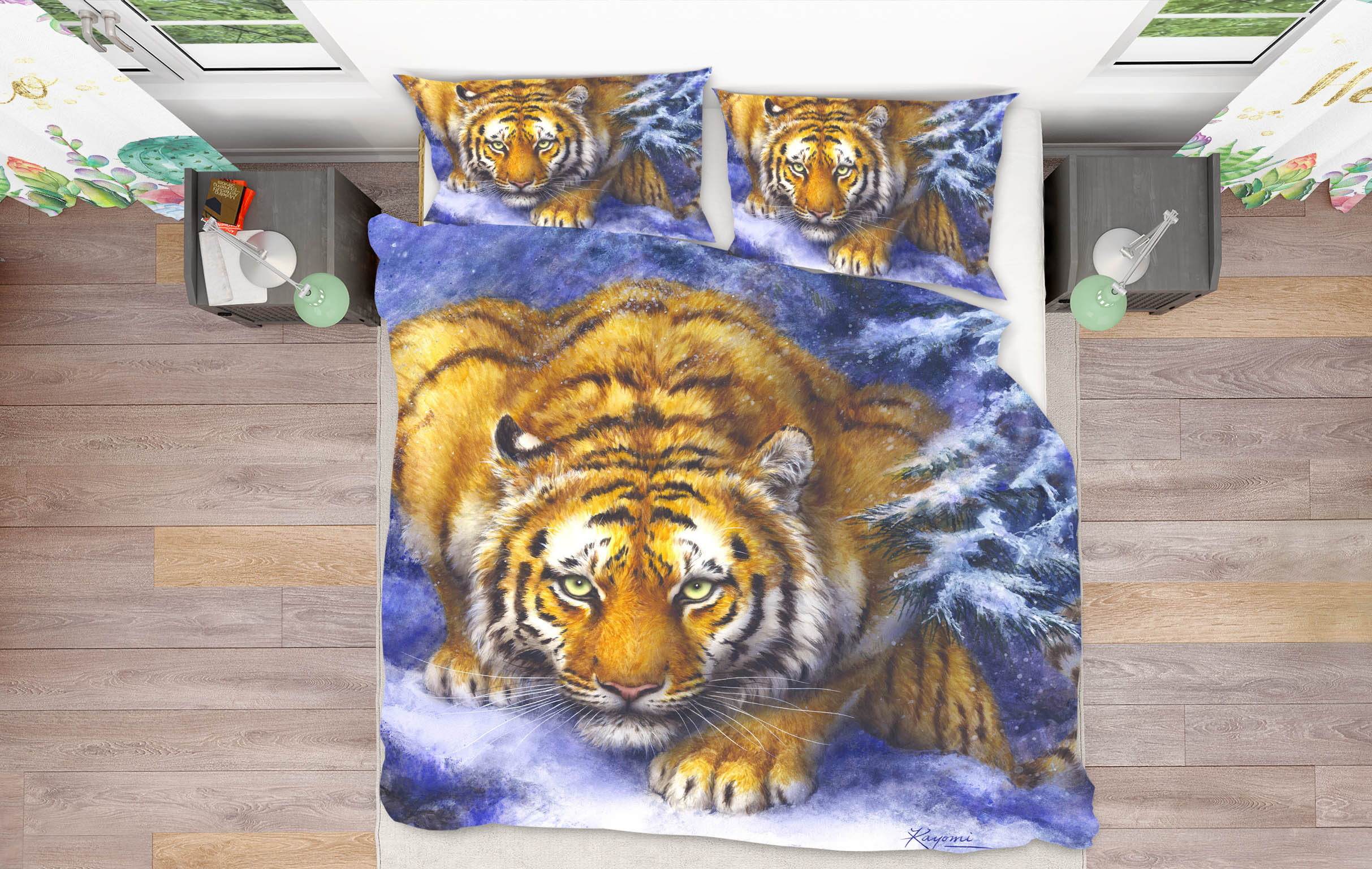 3D Hand Drawn Tiger 5897 Kayomi Harai Bedding Bed Pillowcases Quilt Cover Duvet Cover