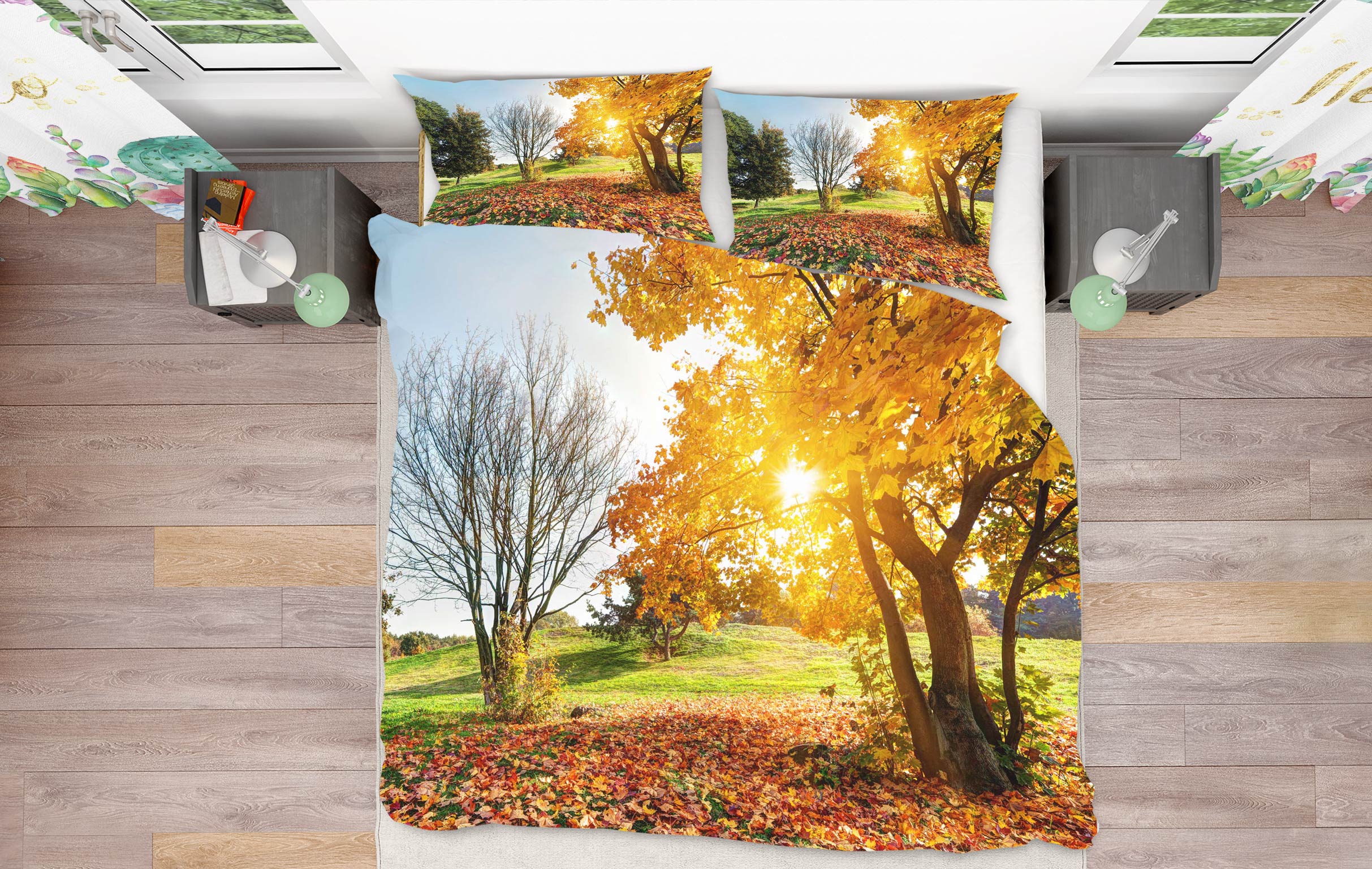 3D Trees 67061 Bed Pillowcases Quilt