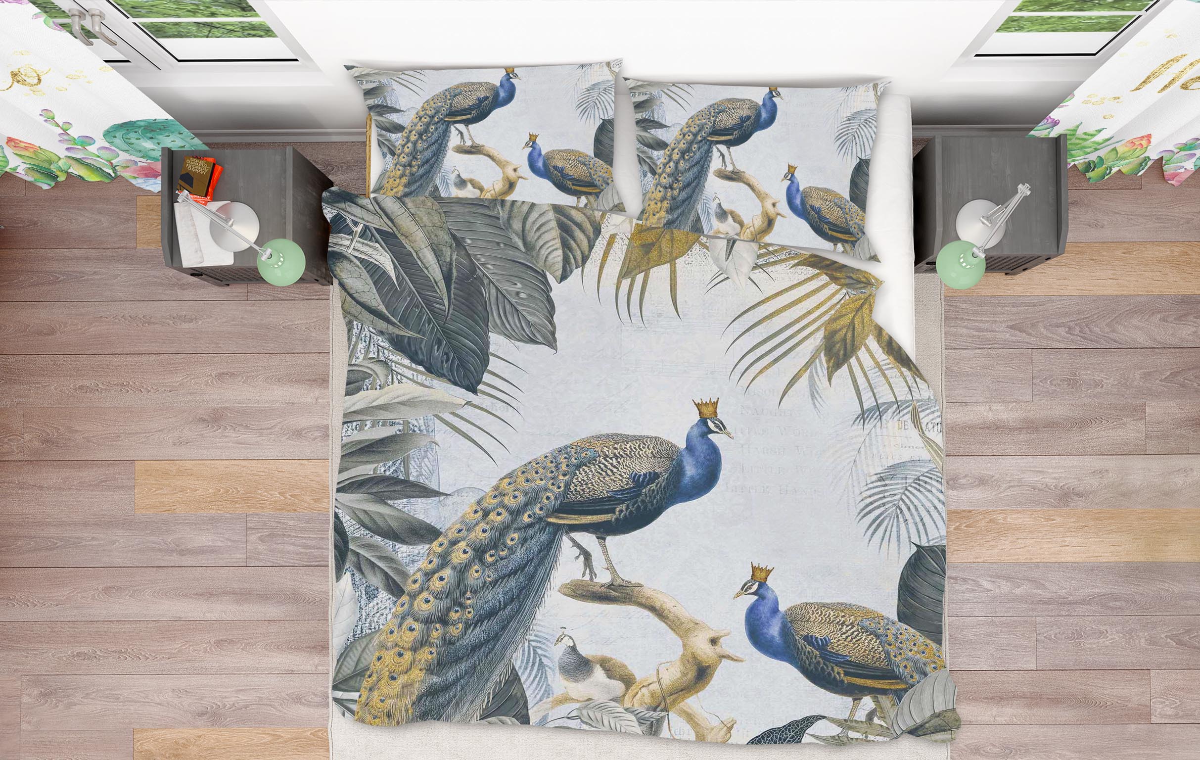 3D Peacock Forest 2112 Andrea haase Bedding Bed Pillowcases Quilt