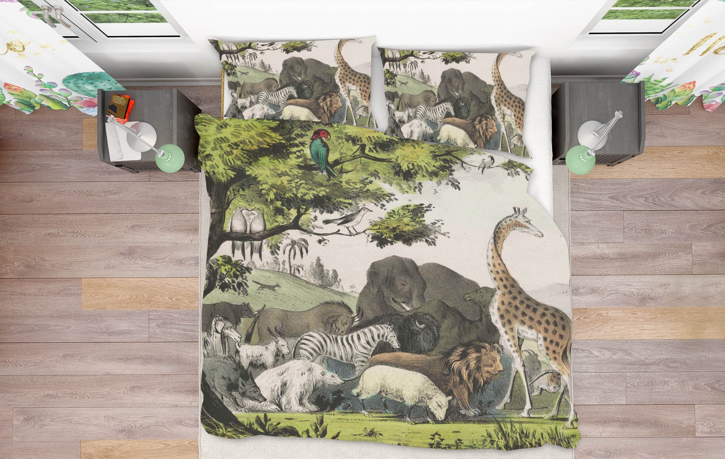 3D Animal World 2101 Andrea haase Bedding Bed Pillowcases Quilt Quiet Covers AJ Creativity Home 