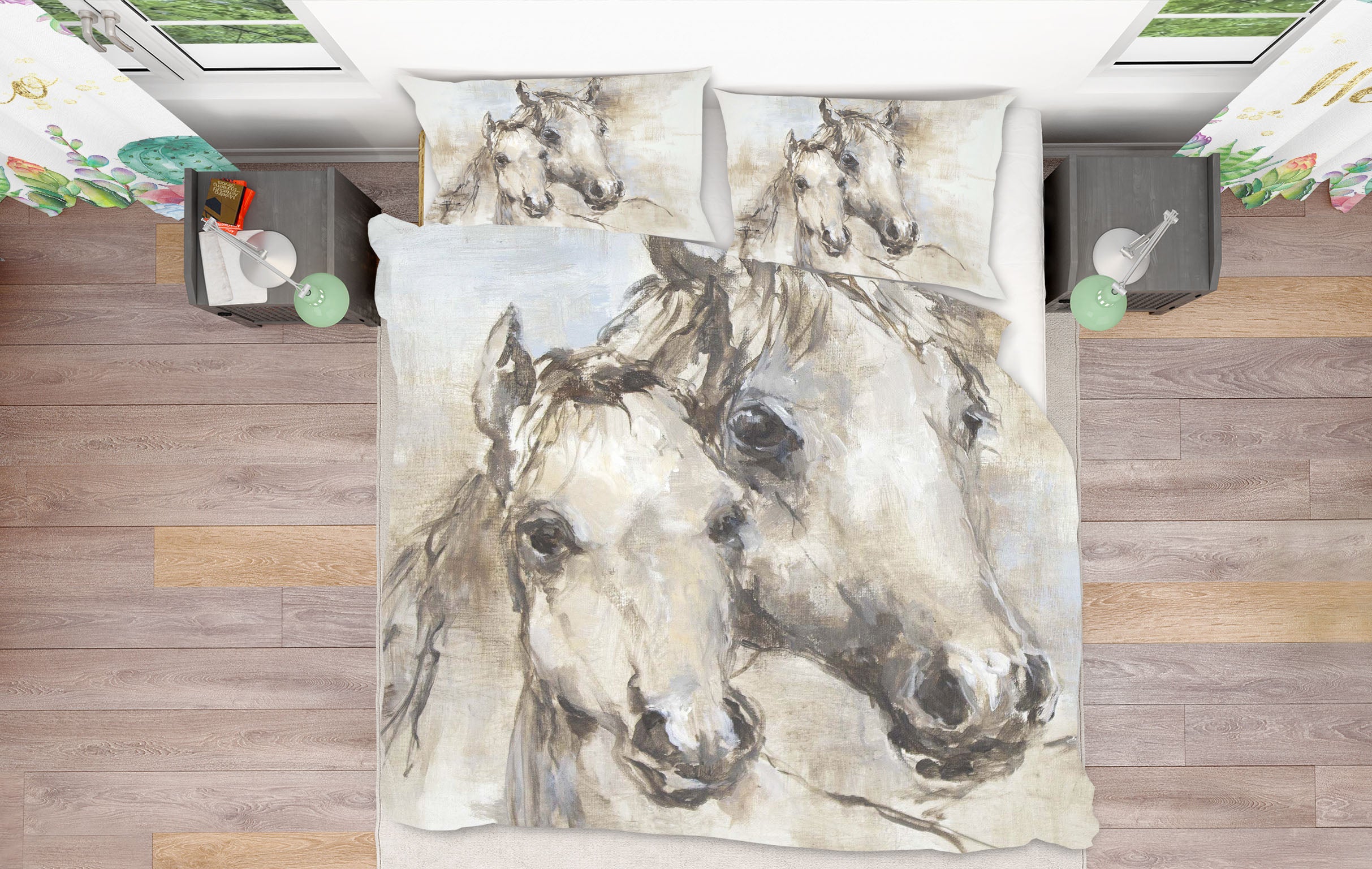 3D Painted Horse 022 Debi Coules Bedding Bed Pillowcases Quilt