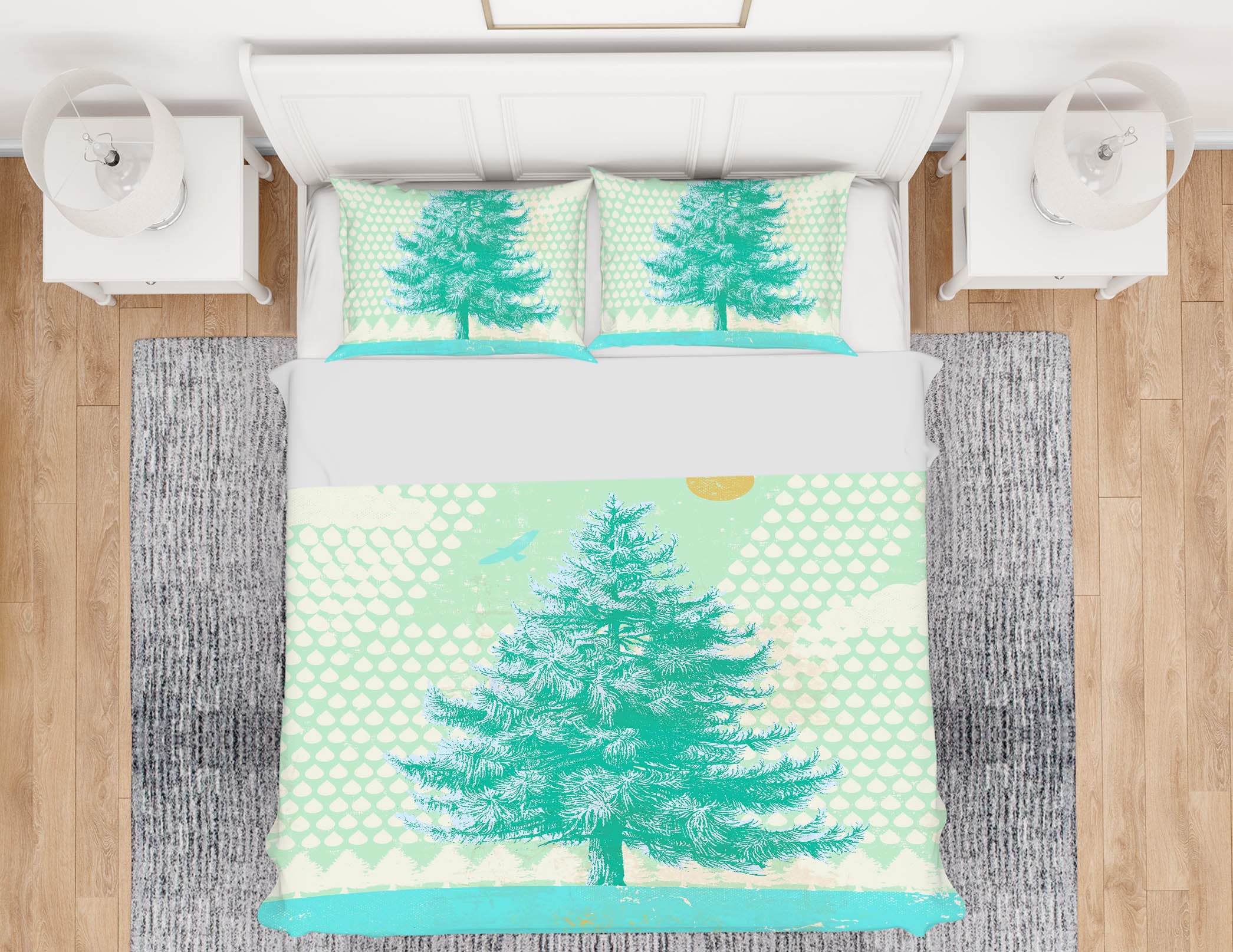 3D Blue Fir Tree 2116 Showdeer Bedding Bed Pillowcases Quilt