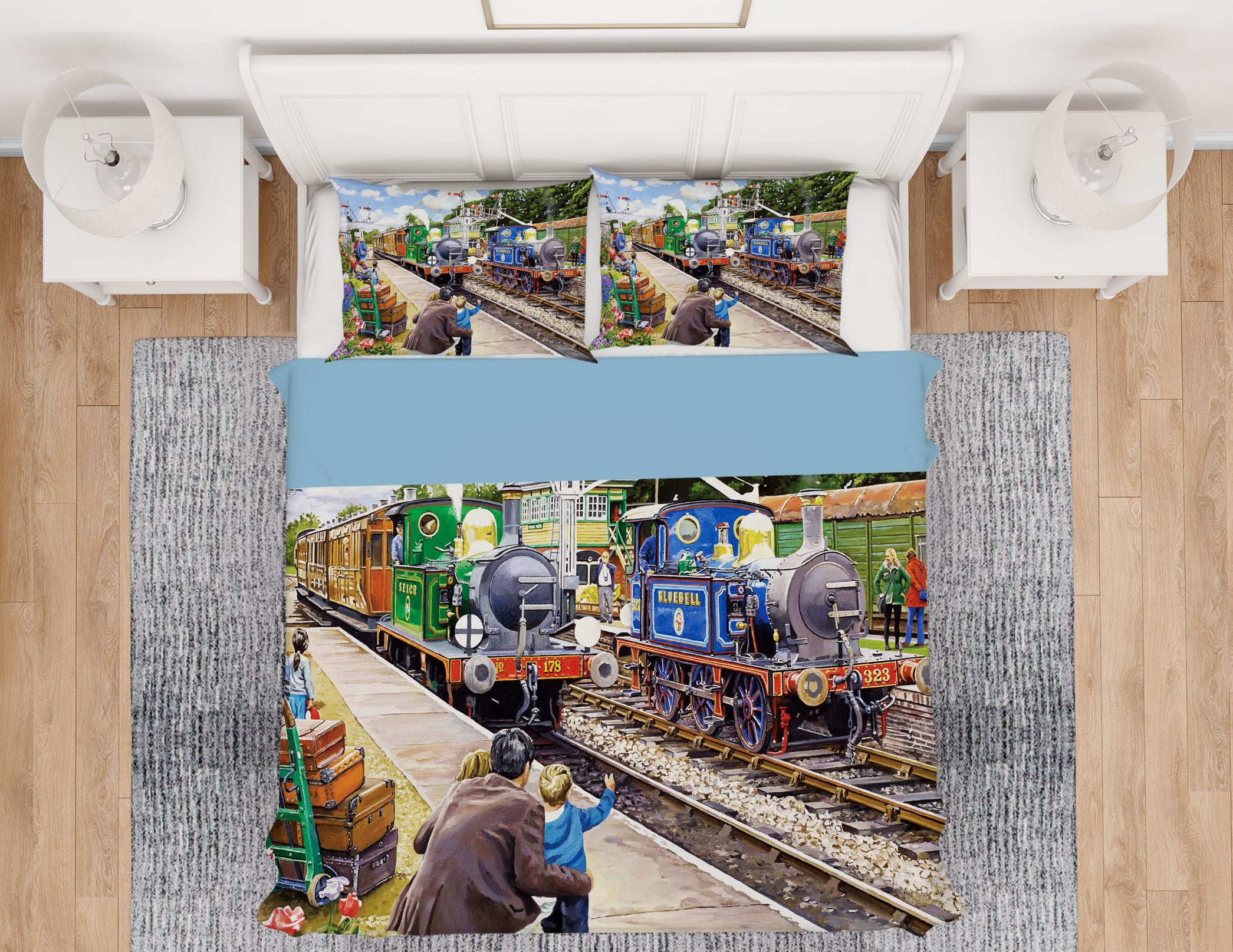 3D The Bluebell Railway 2057 Trevor Mitchell bedding Bed Pillowcases Quilt