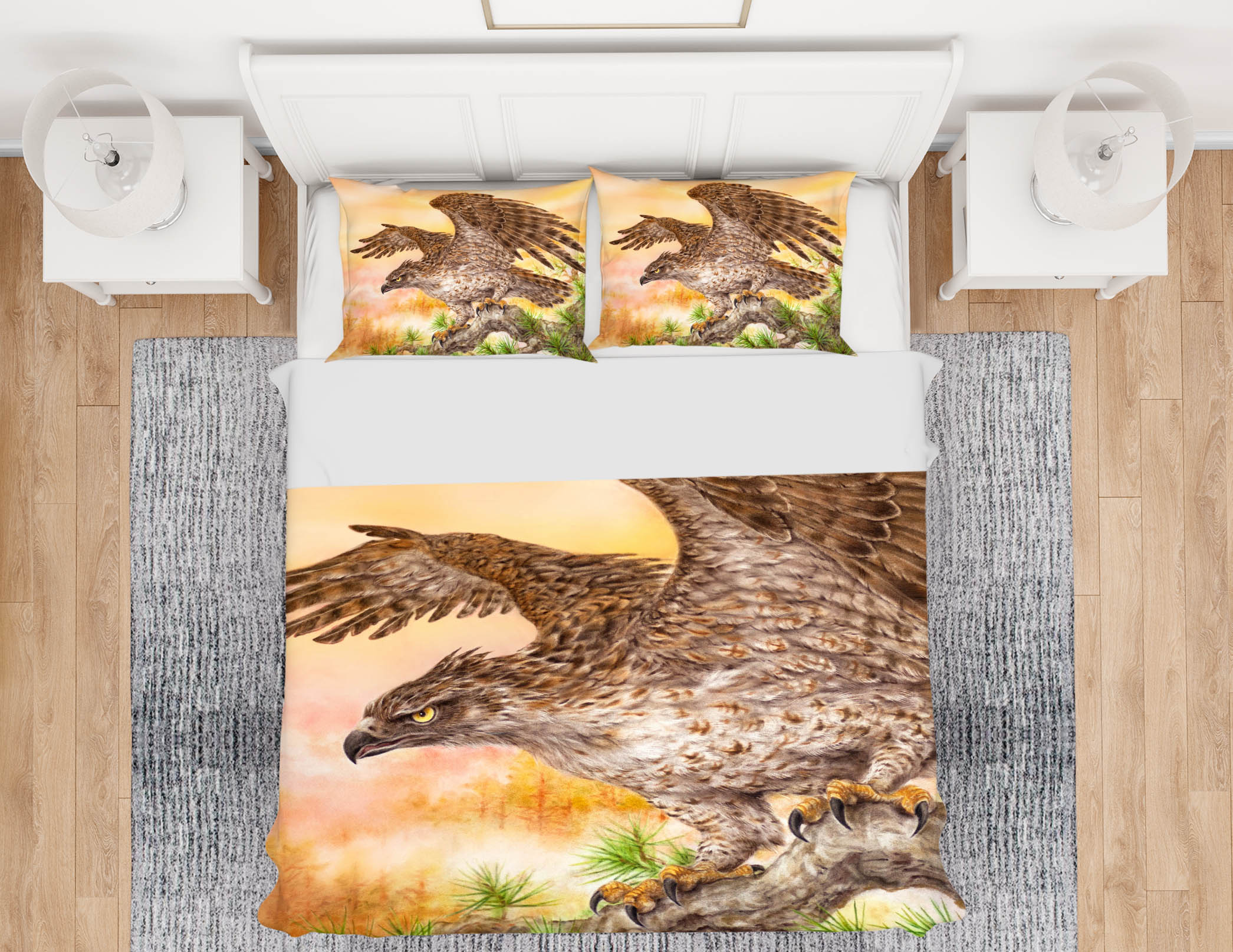 3D Animal Eagle 5837 Kayomi Harai Bedding Bed Pillowcases Quilt Cover Duvet Cover