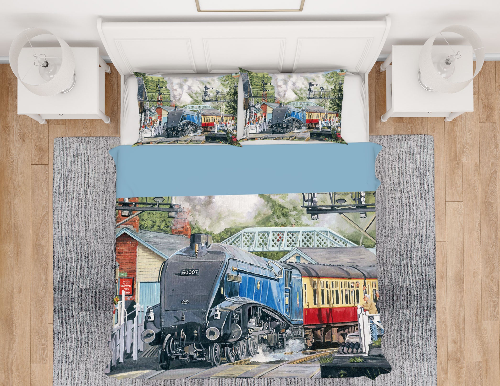 3D Sir Nigel Gresley  2050 Trevor Mitchell bedding Bed Pillowcases Quilt