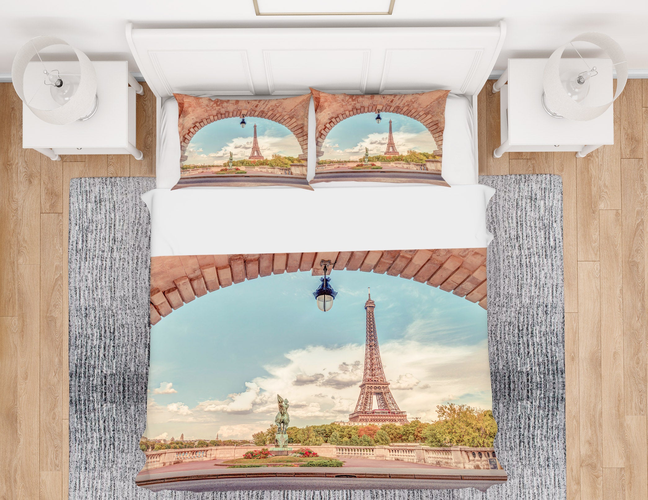 3D Eiffel Tower 8612 Assaf Frank Bedding Bed Pillowcases Quilt