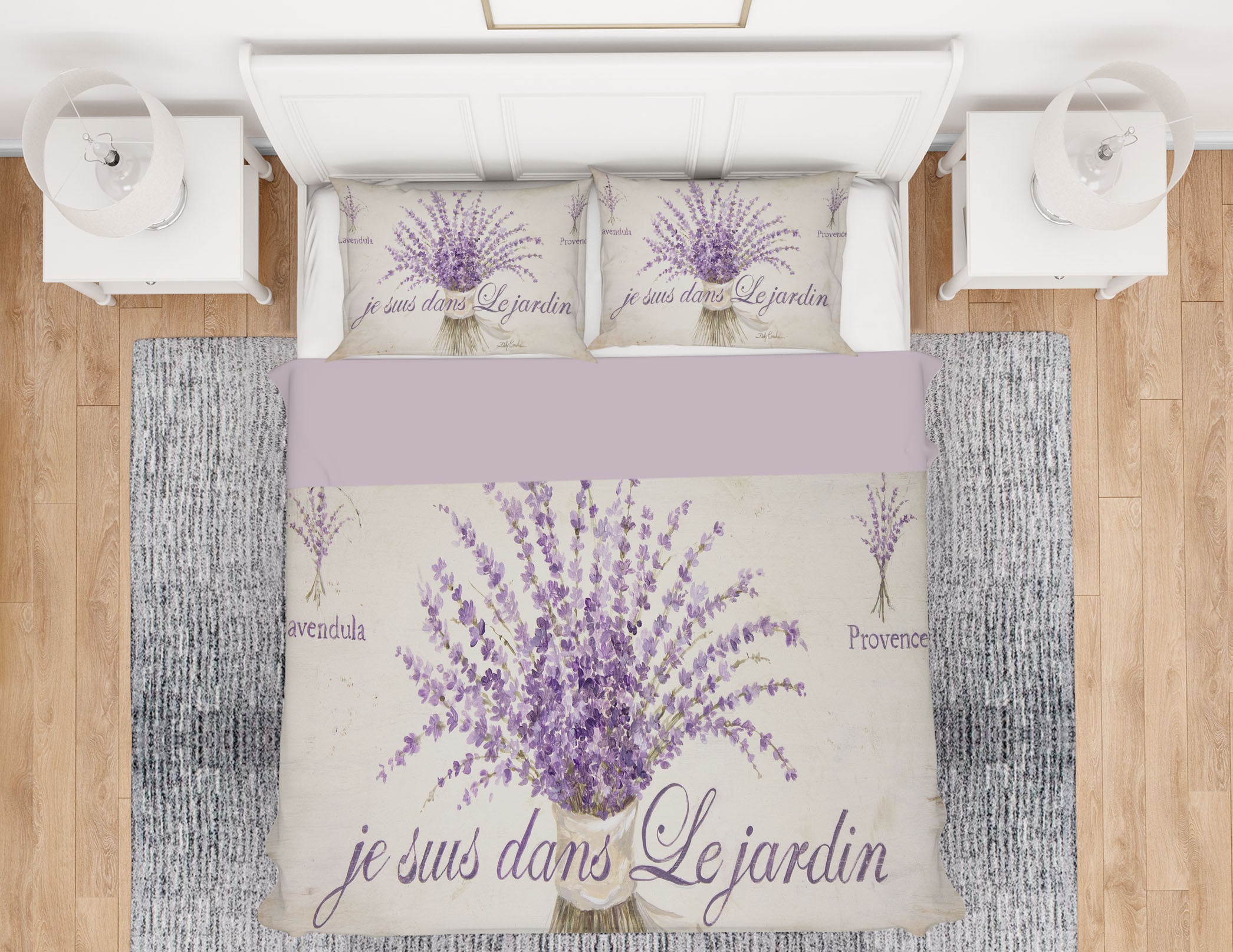 3D French Lavender 108 Debi Coules Bedding Bed Pillowcases Quilt